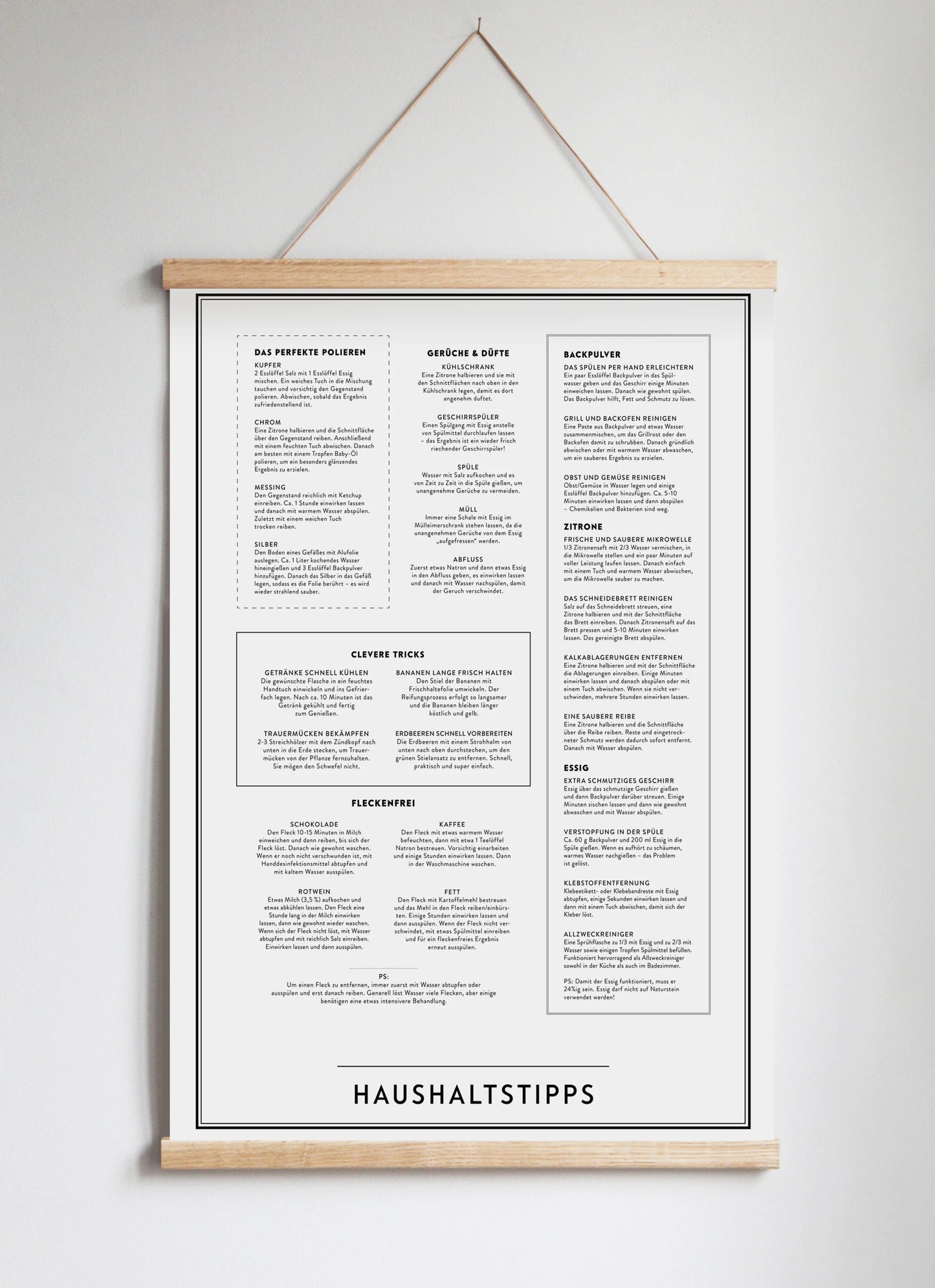 Poster Hanger in Solid Oak