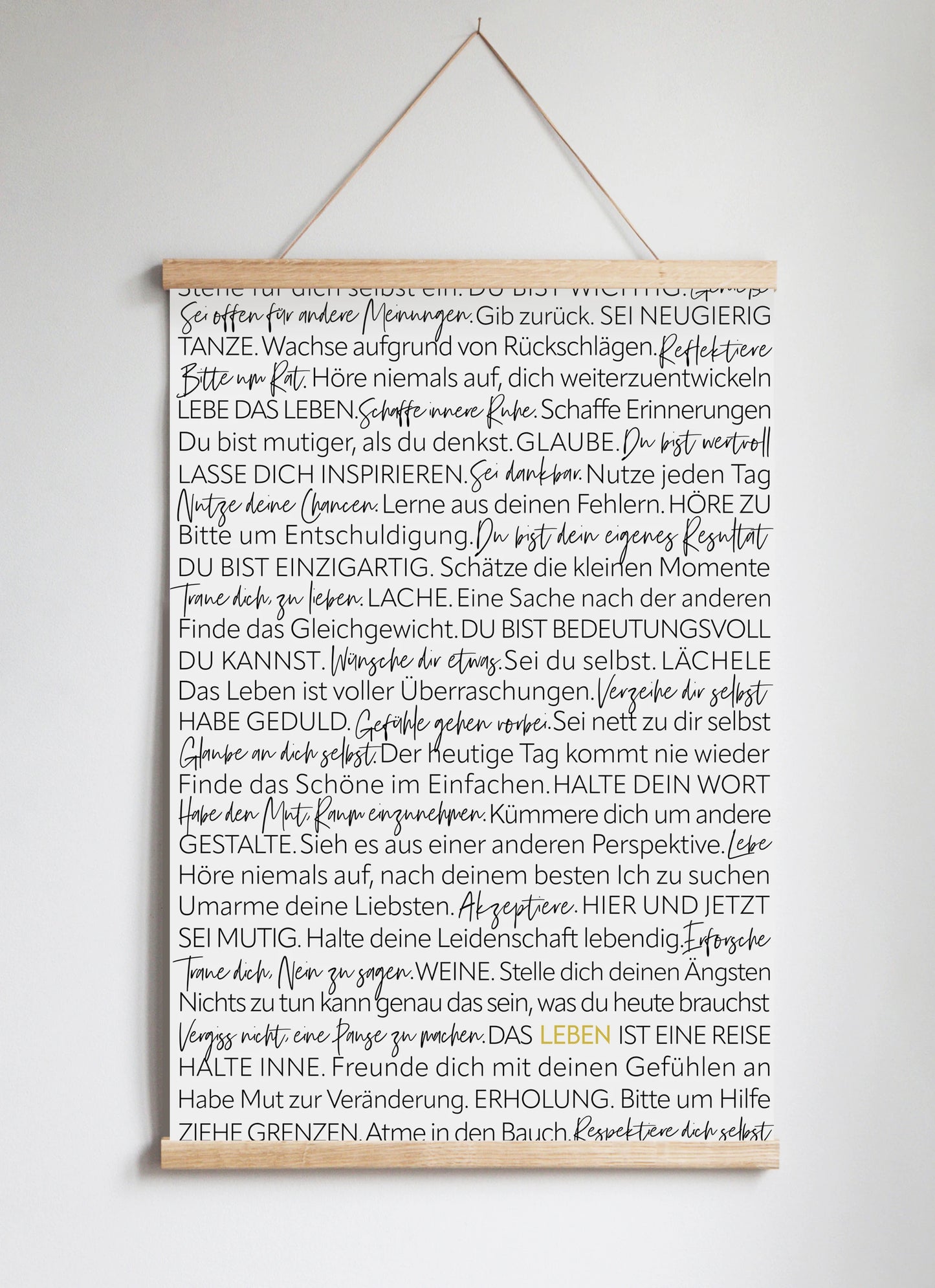 Poster Hanger in Solid Oak