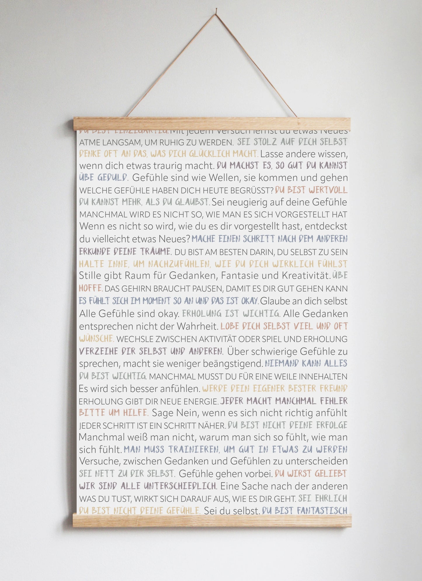 Poster Hanger in Solid Oak