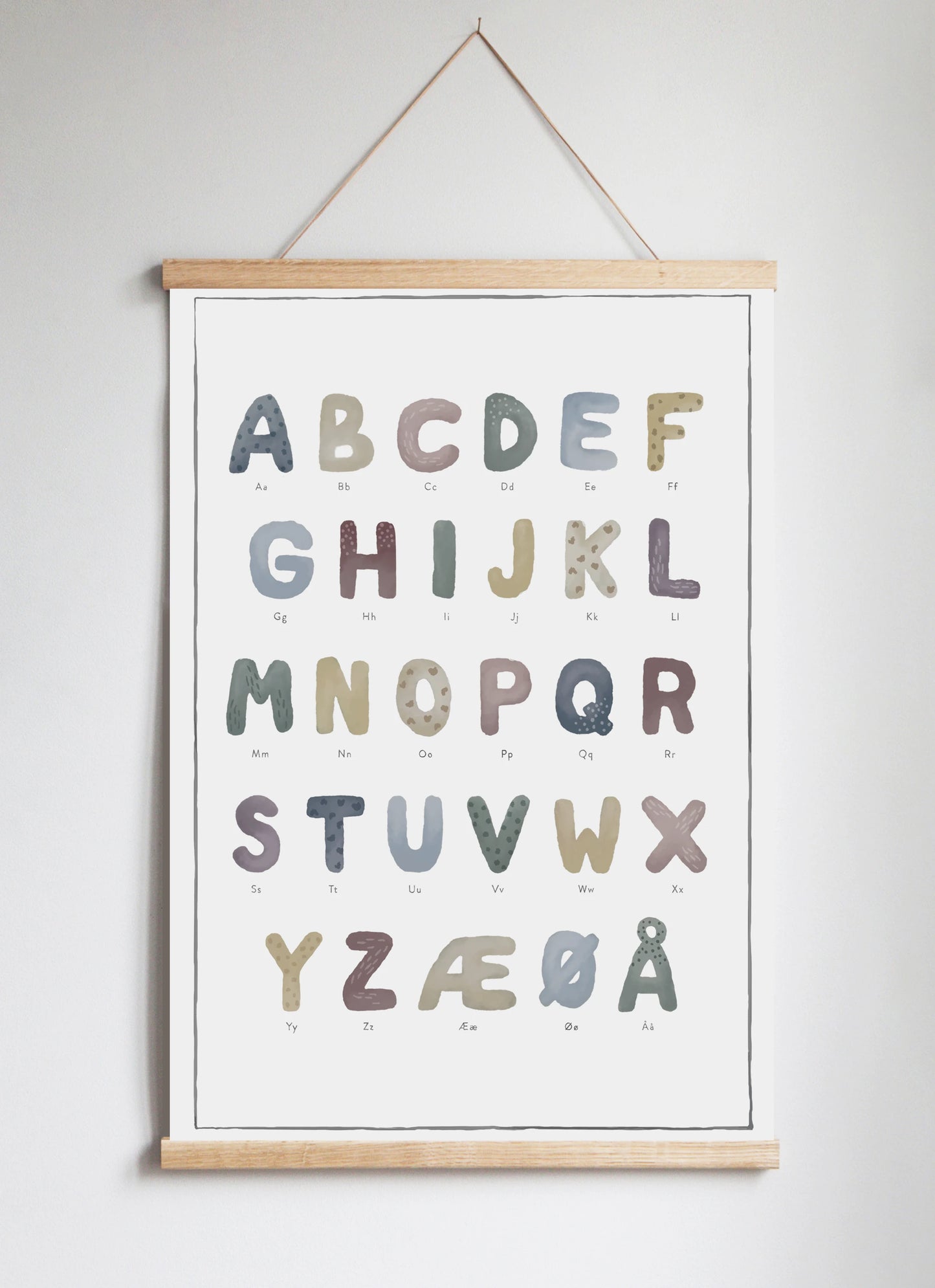 Poster Hanger in Solid Oak Mønstret