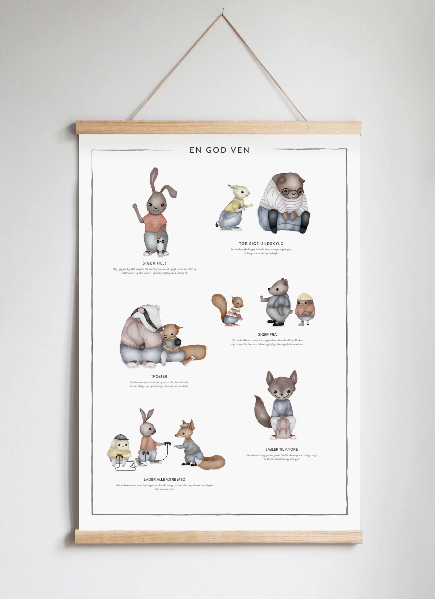 Poster Hanger in Solid Oak