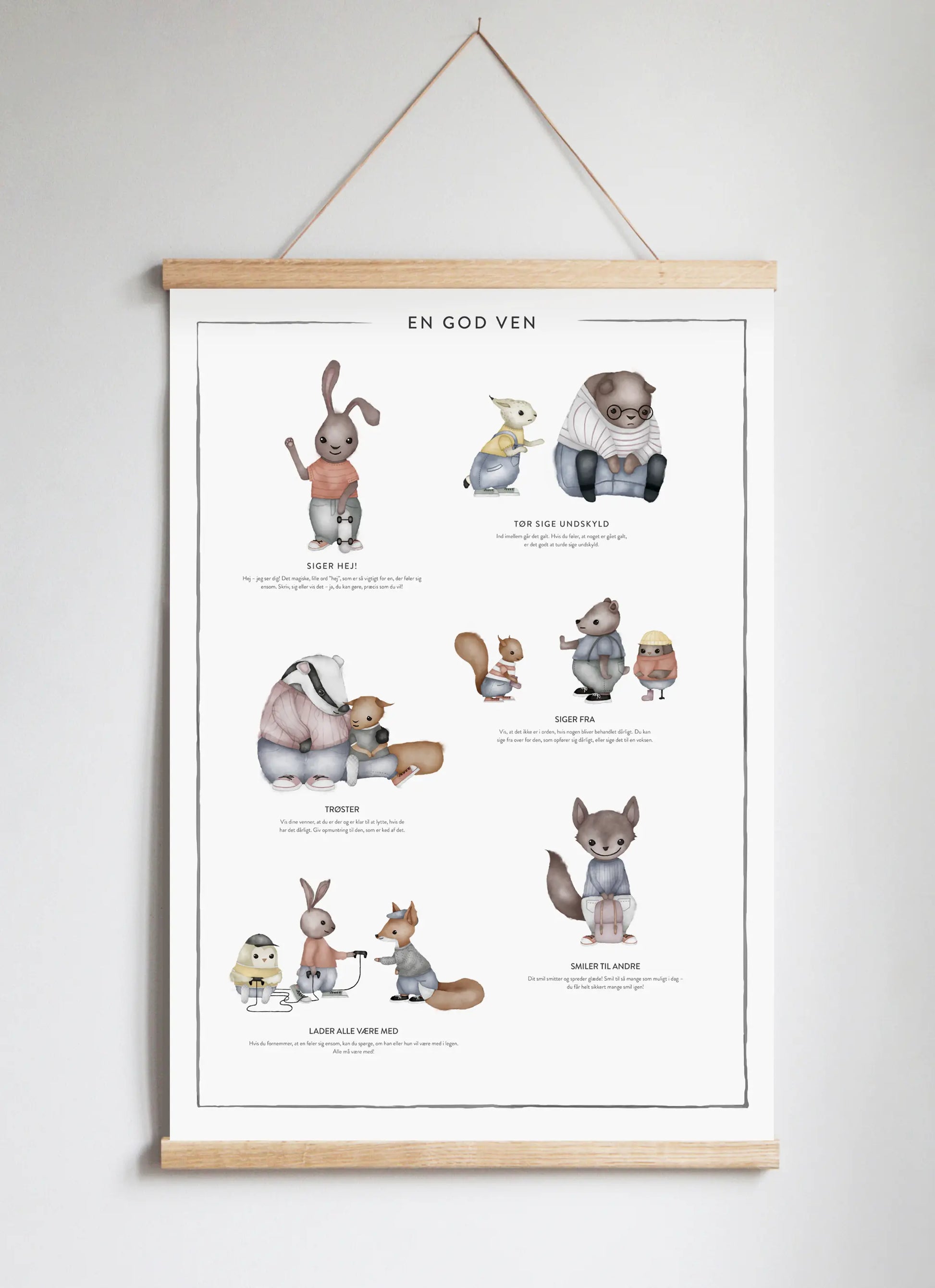 Poster Hanger in Solid Oak