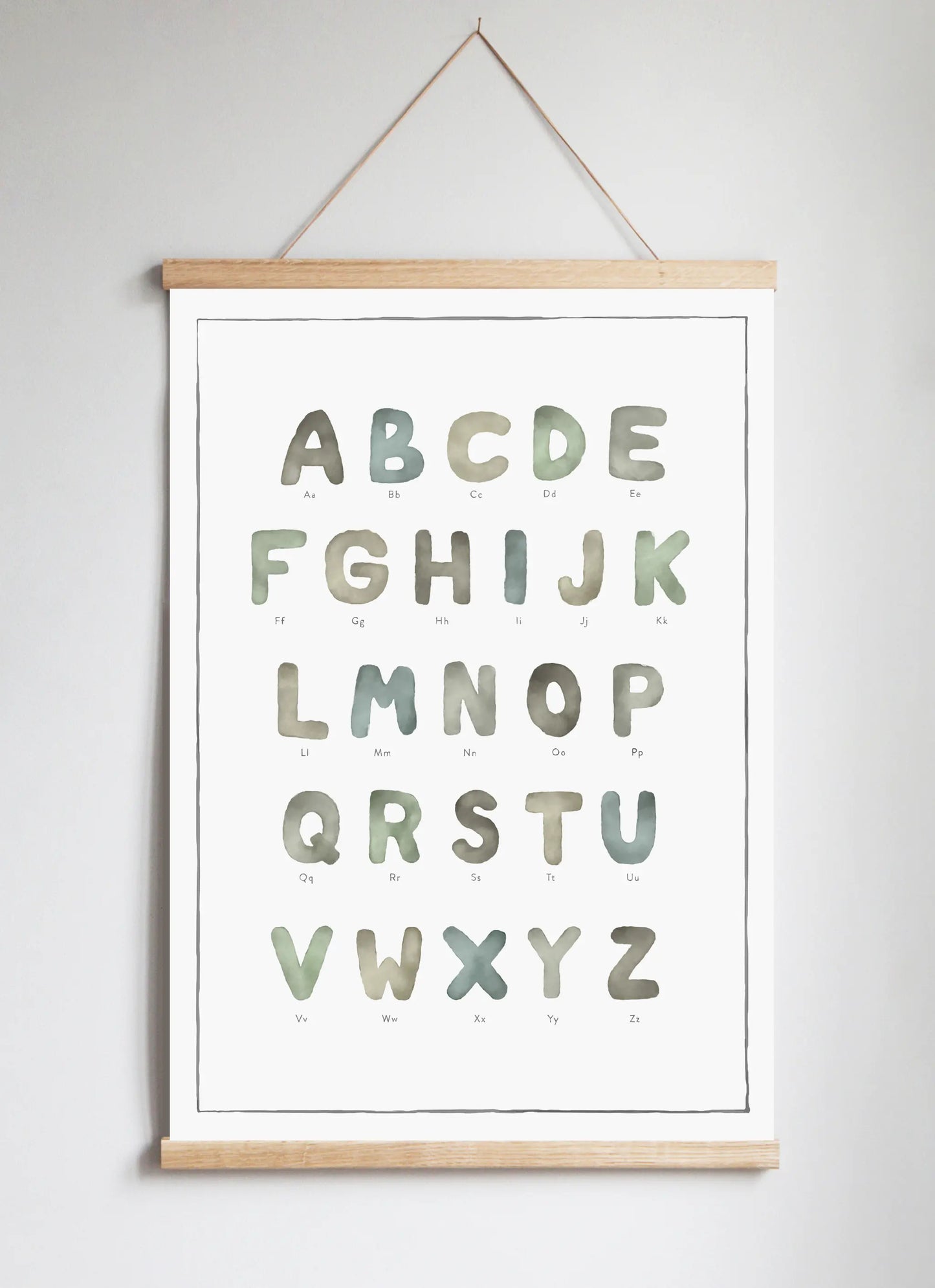 Poster Hanger in Solid Oak Watercolour