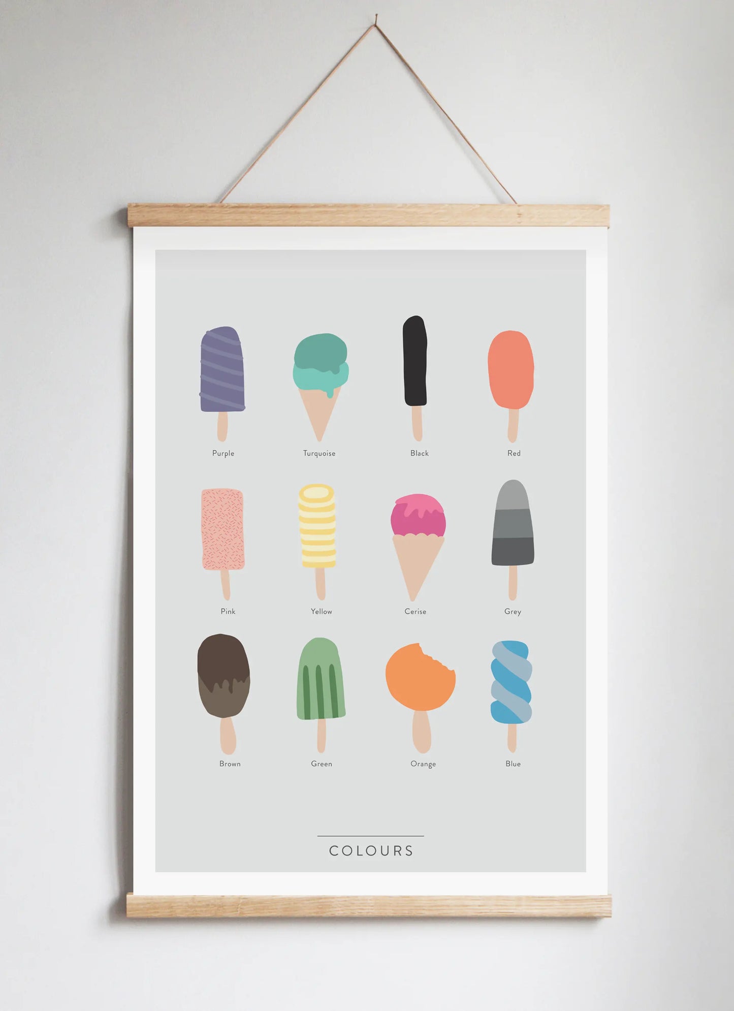 Poster Hanger in Solid Oak