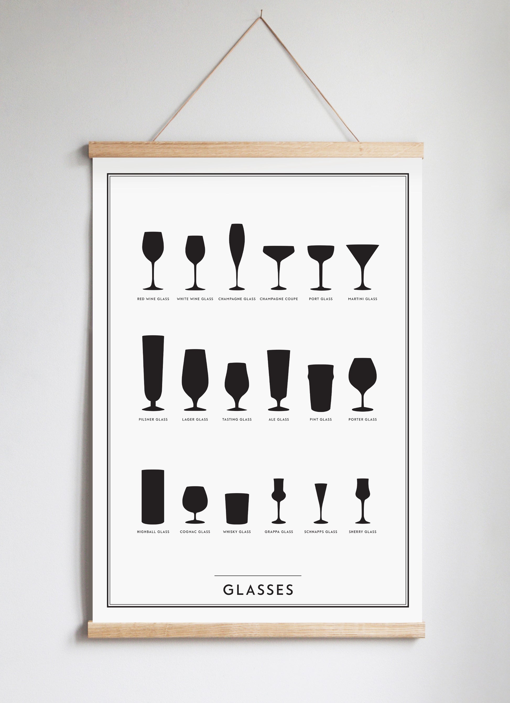 Poster Hanger in Solid Oak