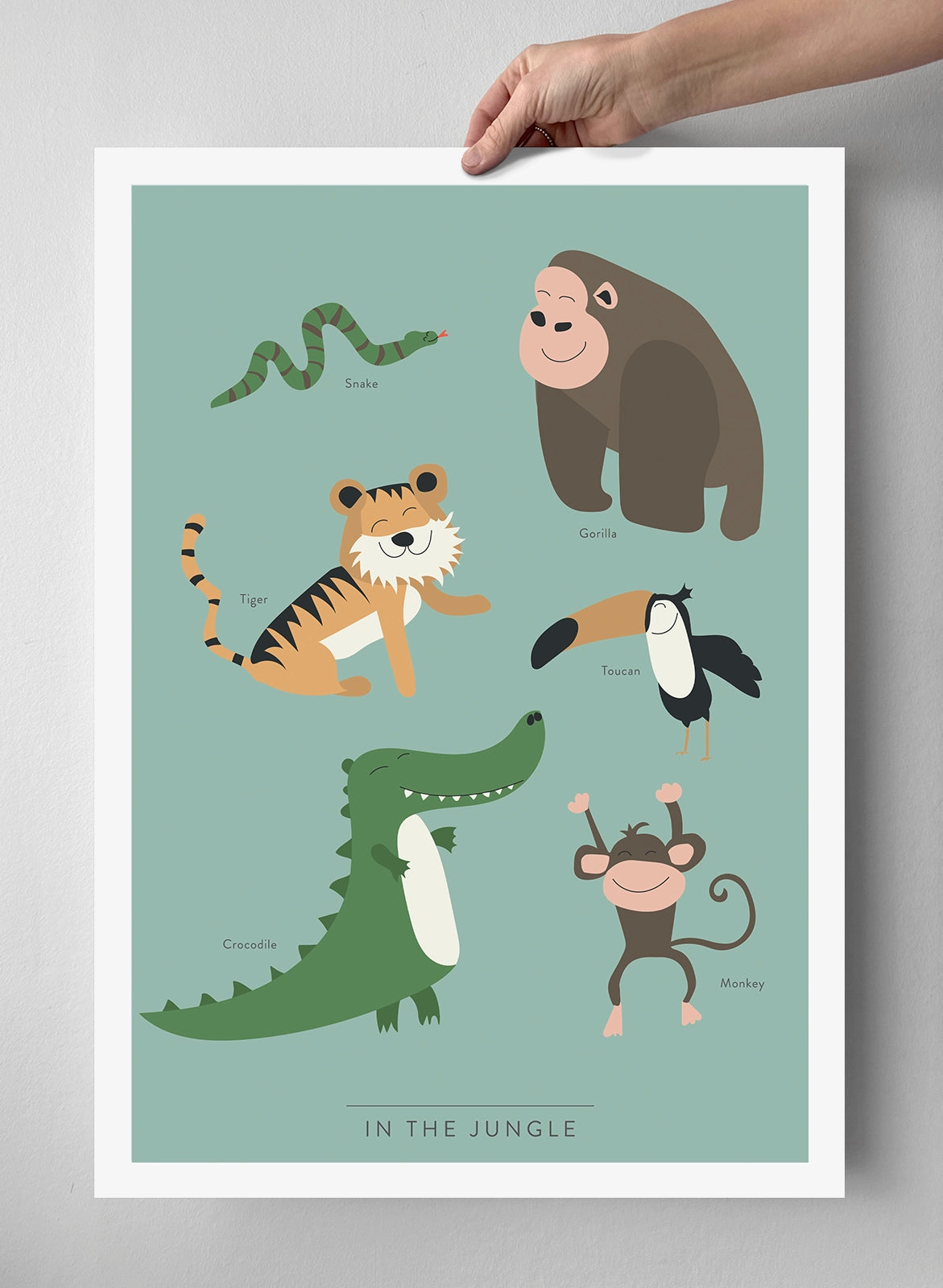 Kunskapstavlan® In the Jungle Poster Playful Educational Wall