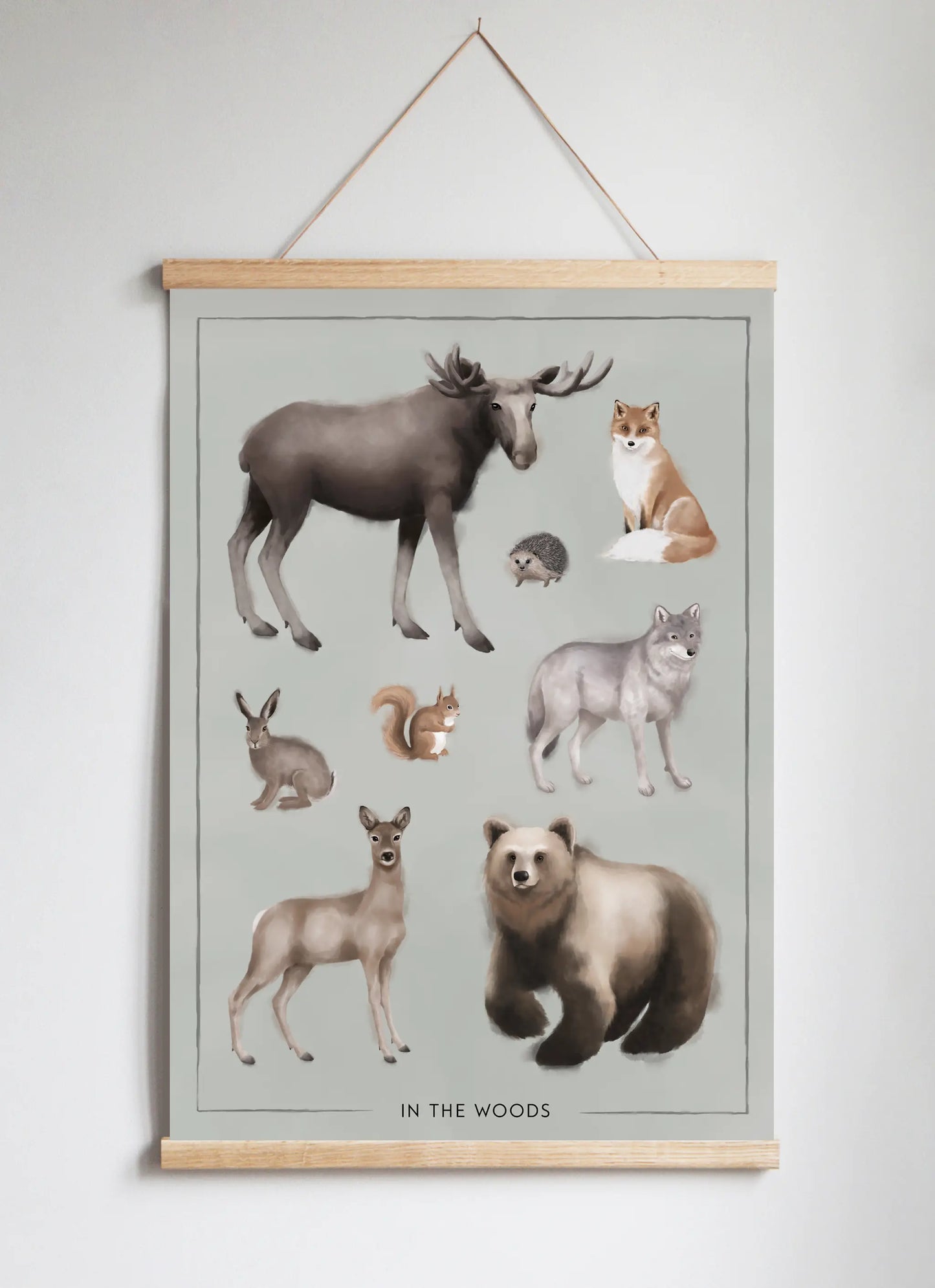 Poster Hanger in Solid Oak