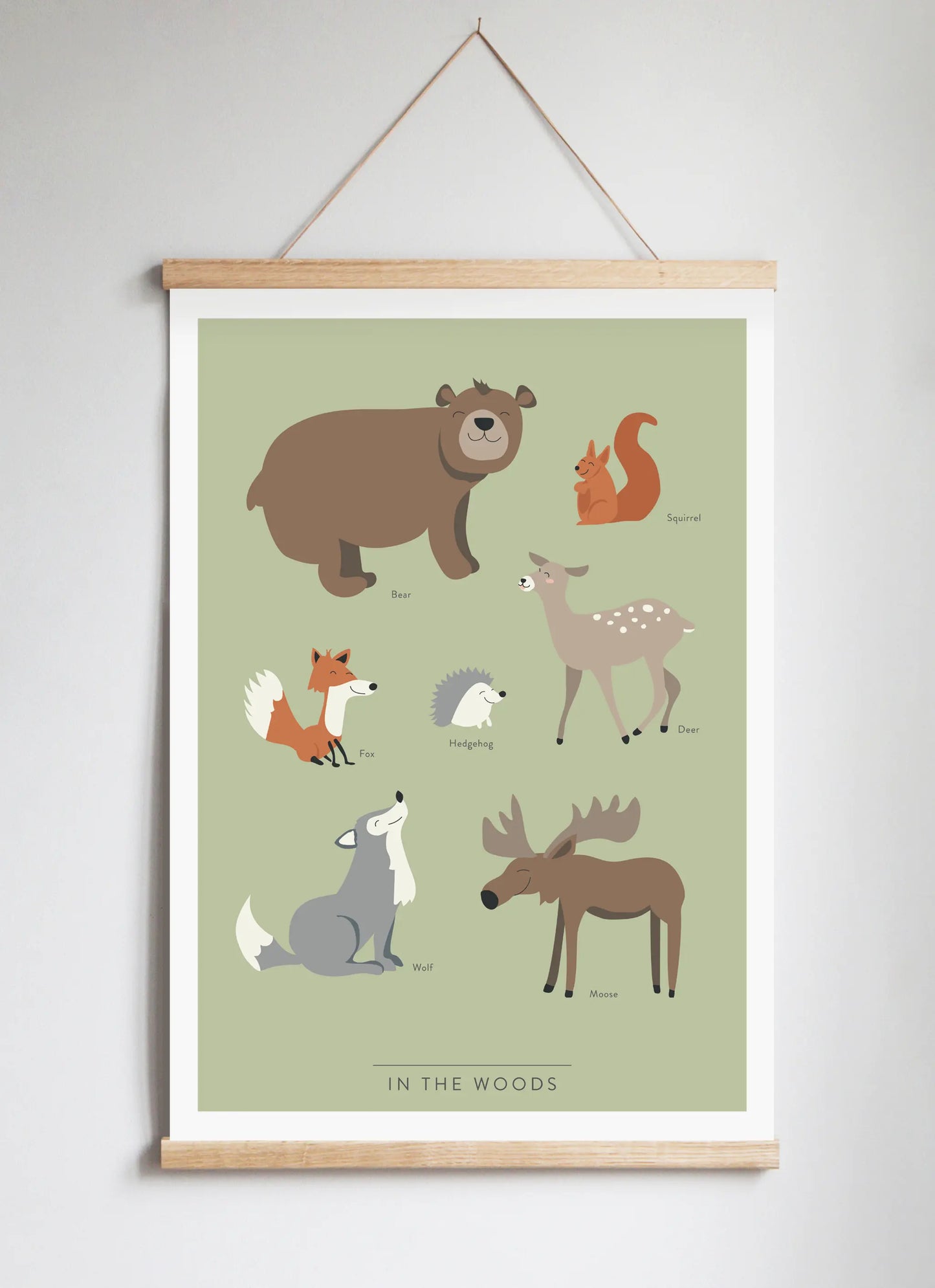 Poster Hanger in Solid Oak