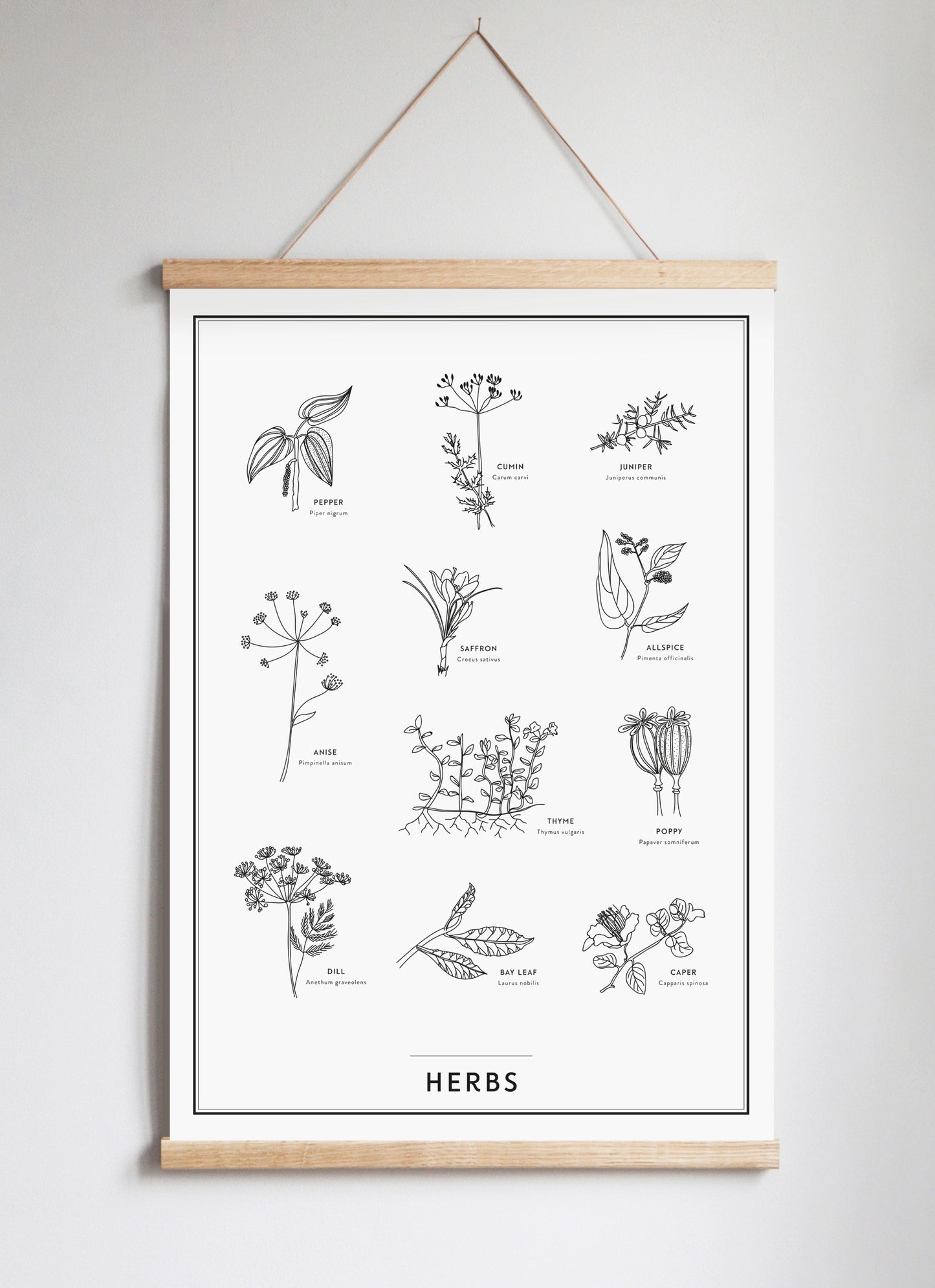Poster Hanger in Solid Oak