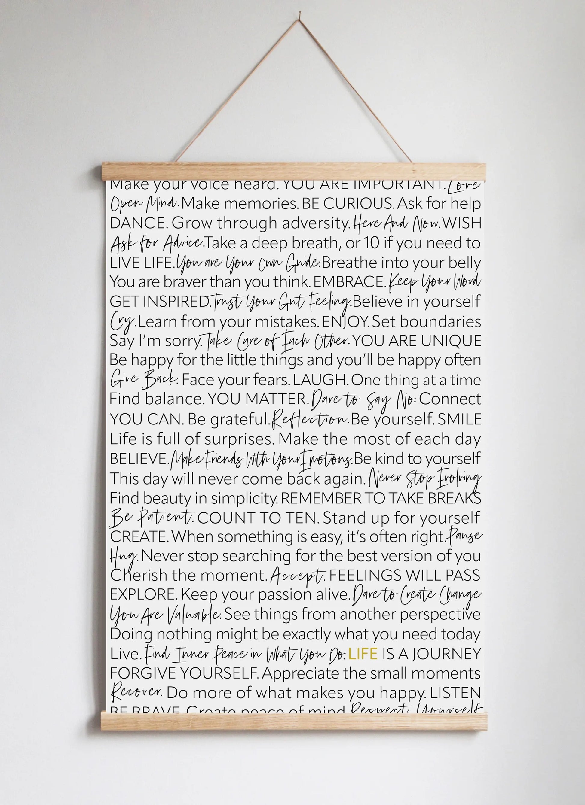 Poster Hanger in Solid Oak