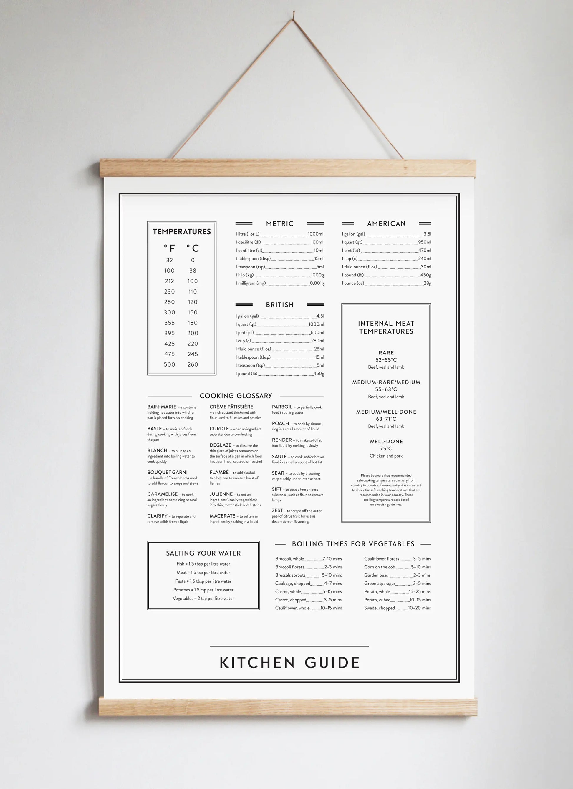 Poster Hanger in Solid Oak White