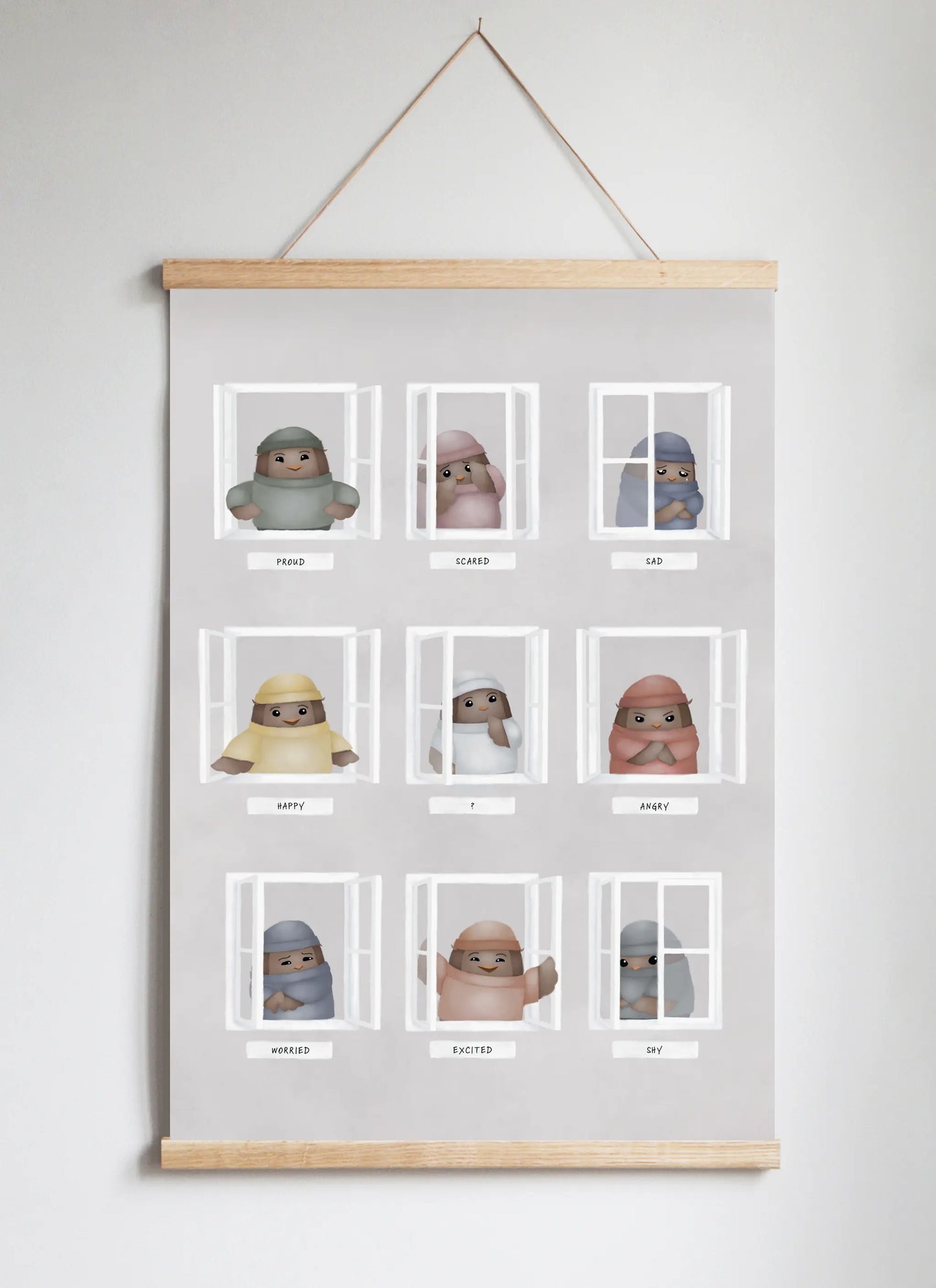 Poster Hanger in Solid Oak