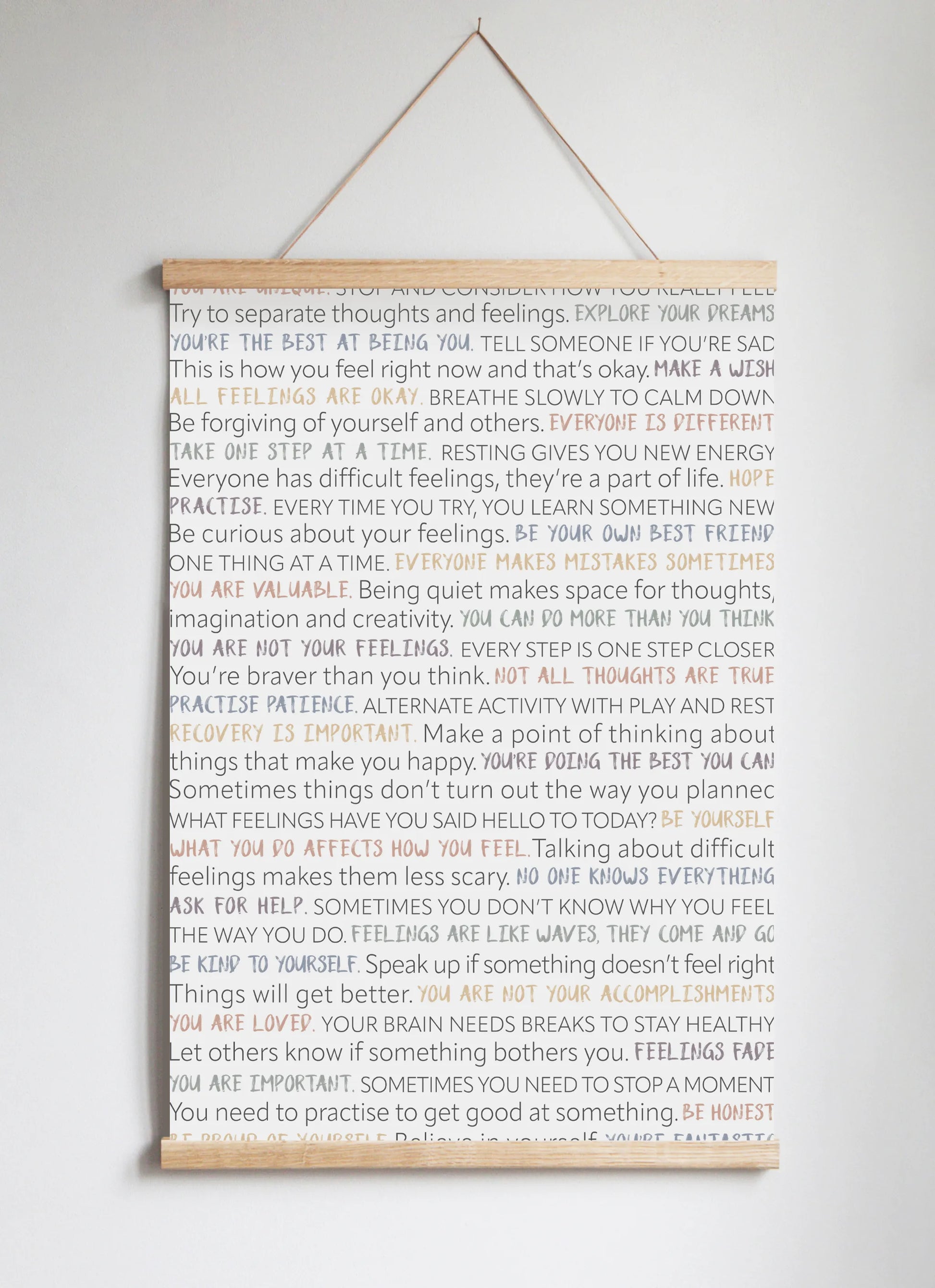 Poster Hanger in Solid Oak