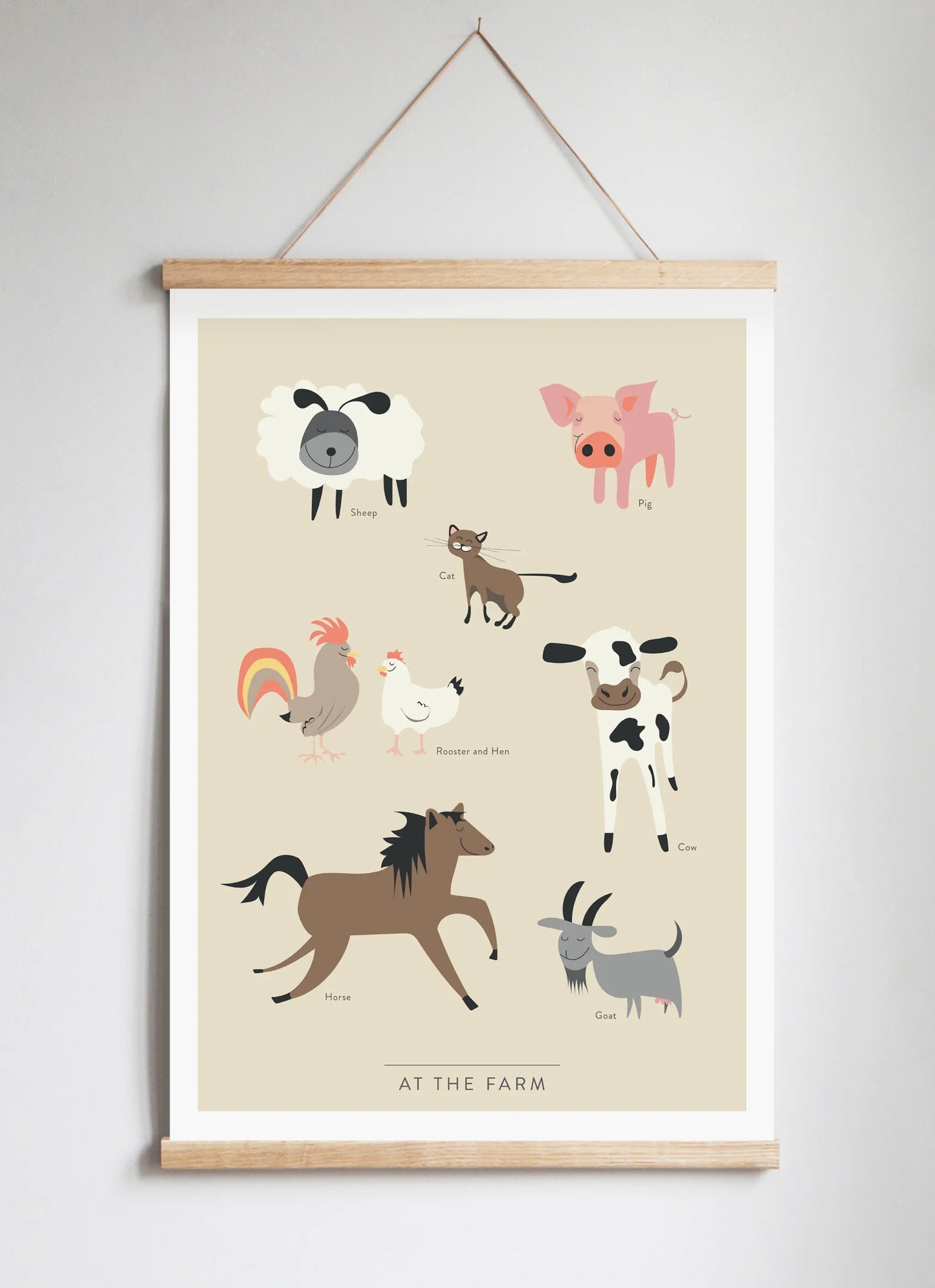 Poster Hanger in Solid Oak