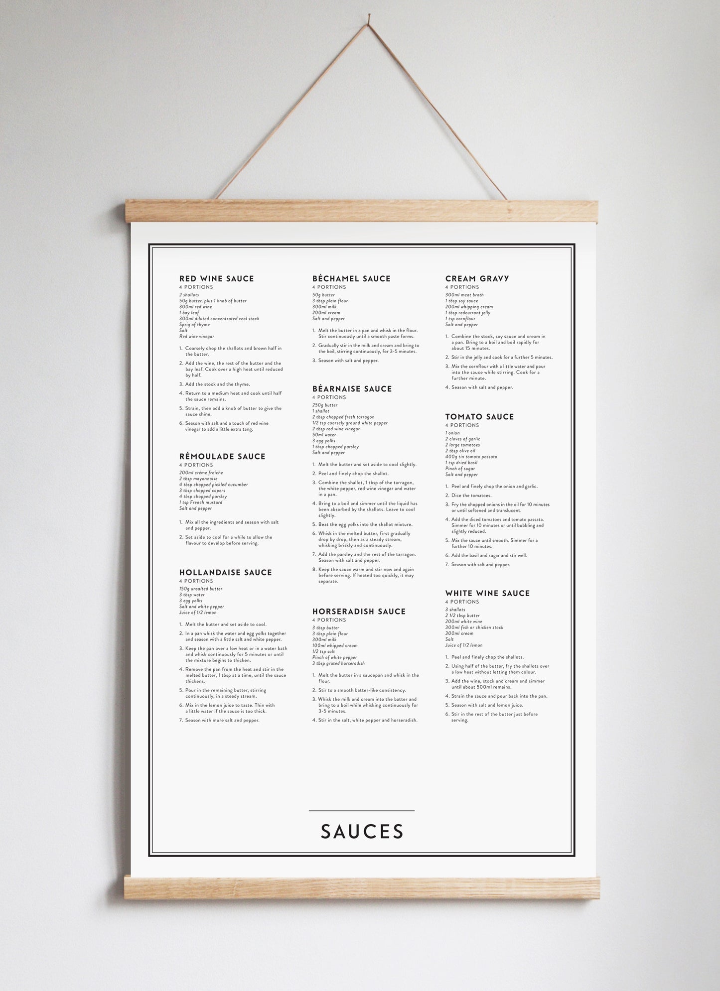 Poster Hanger in Solid Oak White
