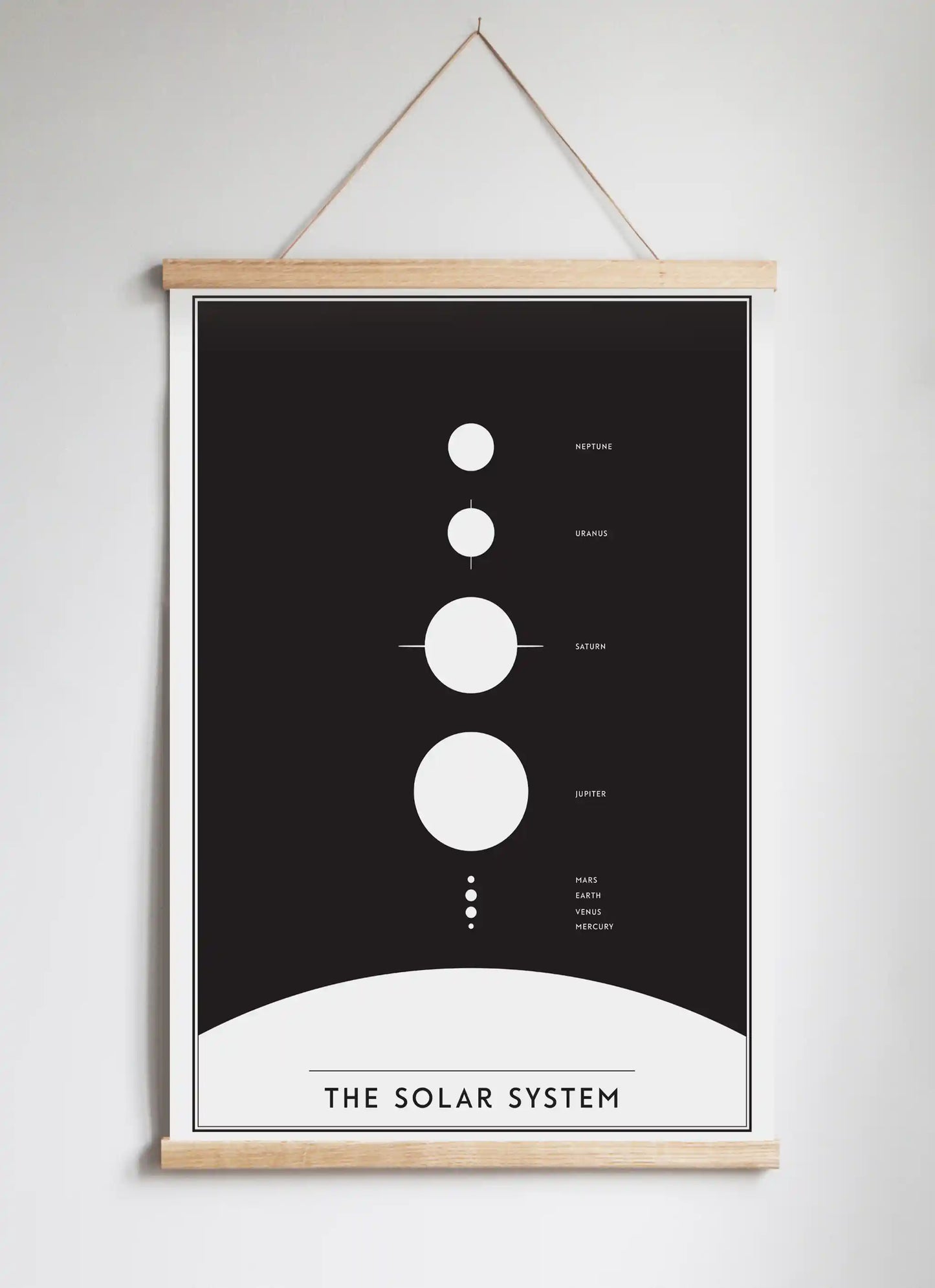 Poster Hanger in Solid Oak
