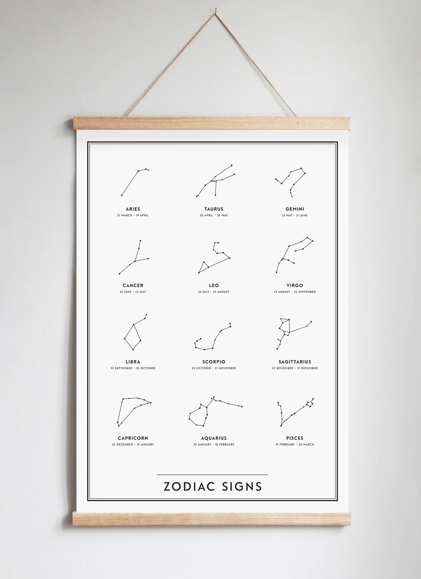 Poster Hanger in Solid Oak