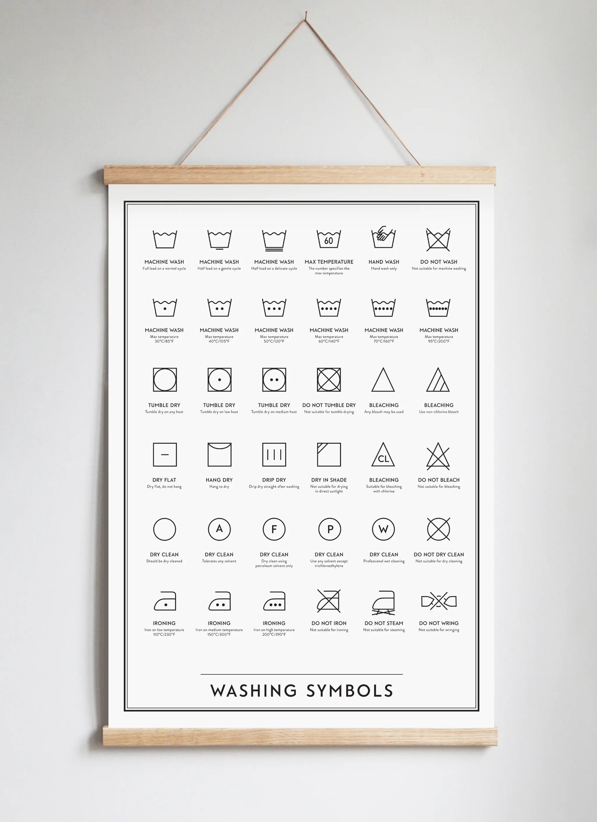 Poster Hanger in Solid Oak