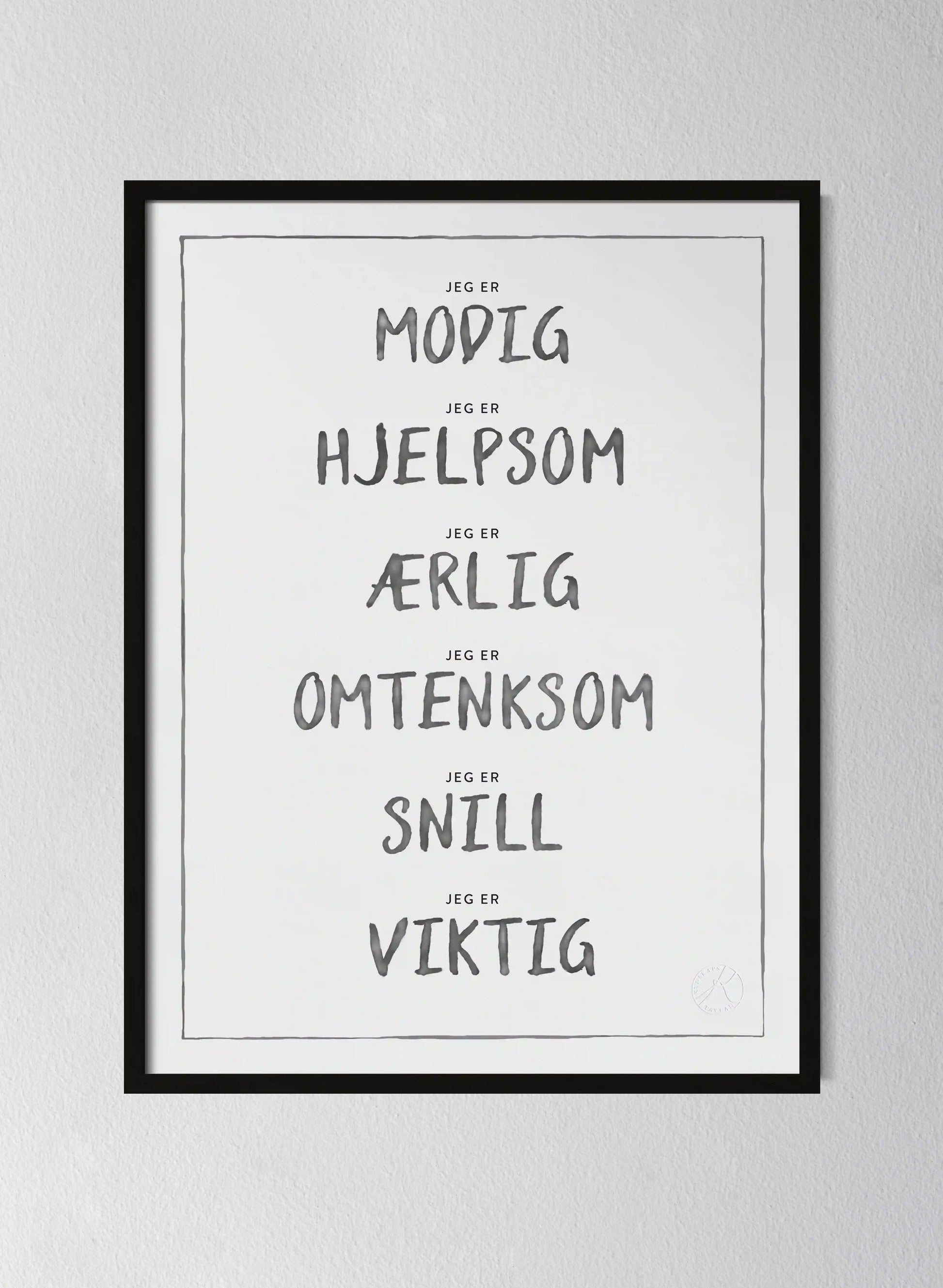 Classic Black Pinewood Frame Dark Grey