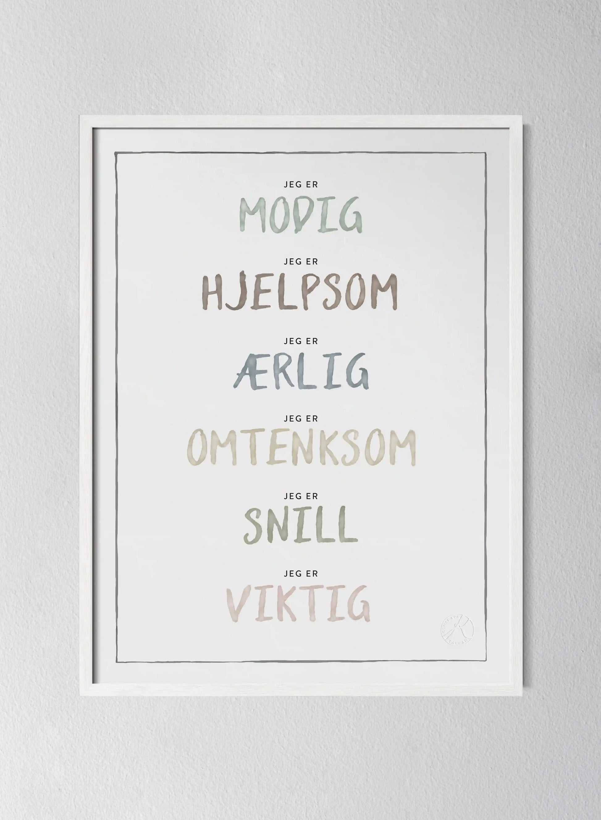 Classic White Pinewood Frame Dusty Pastel