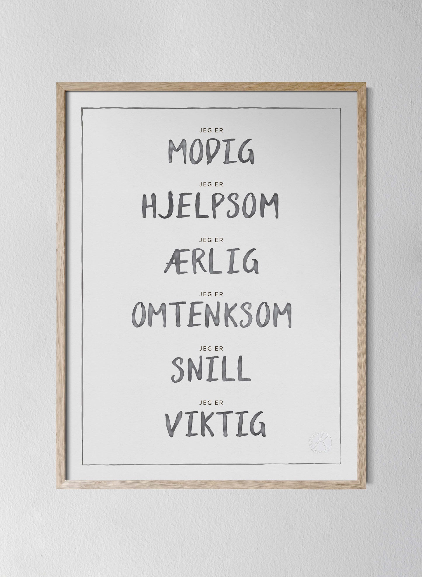 Classic Oak Frame Dark Grey