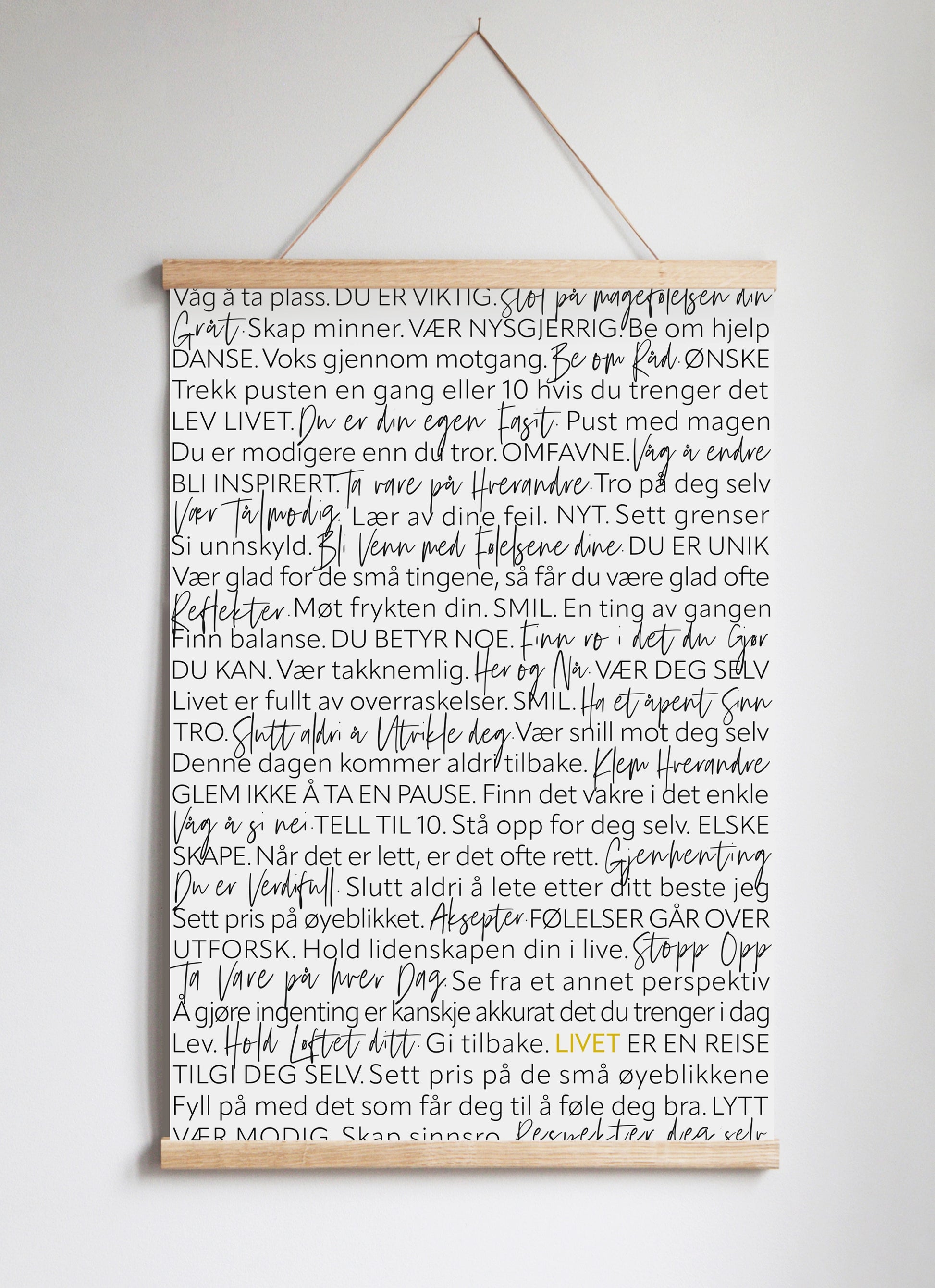 Poster Hanger in Solid Oak