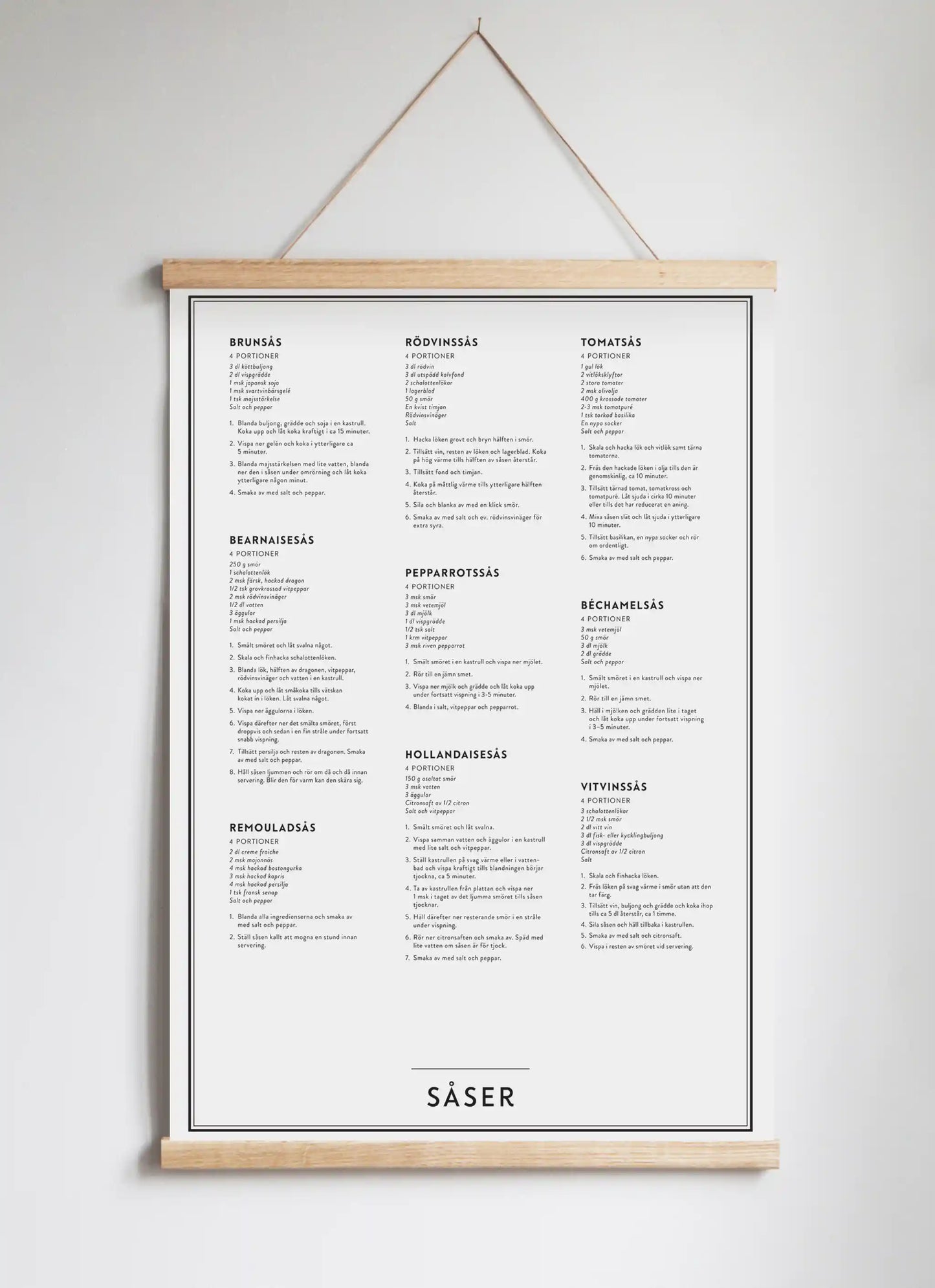 Poster Hanger in Solid Oak