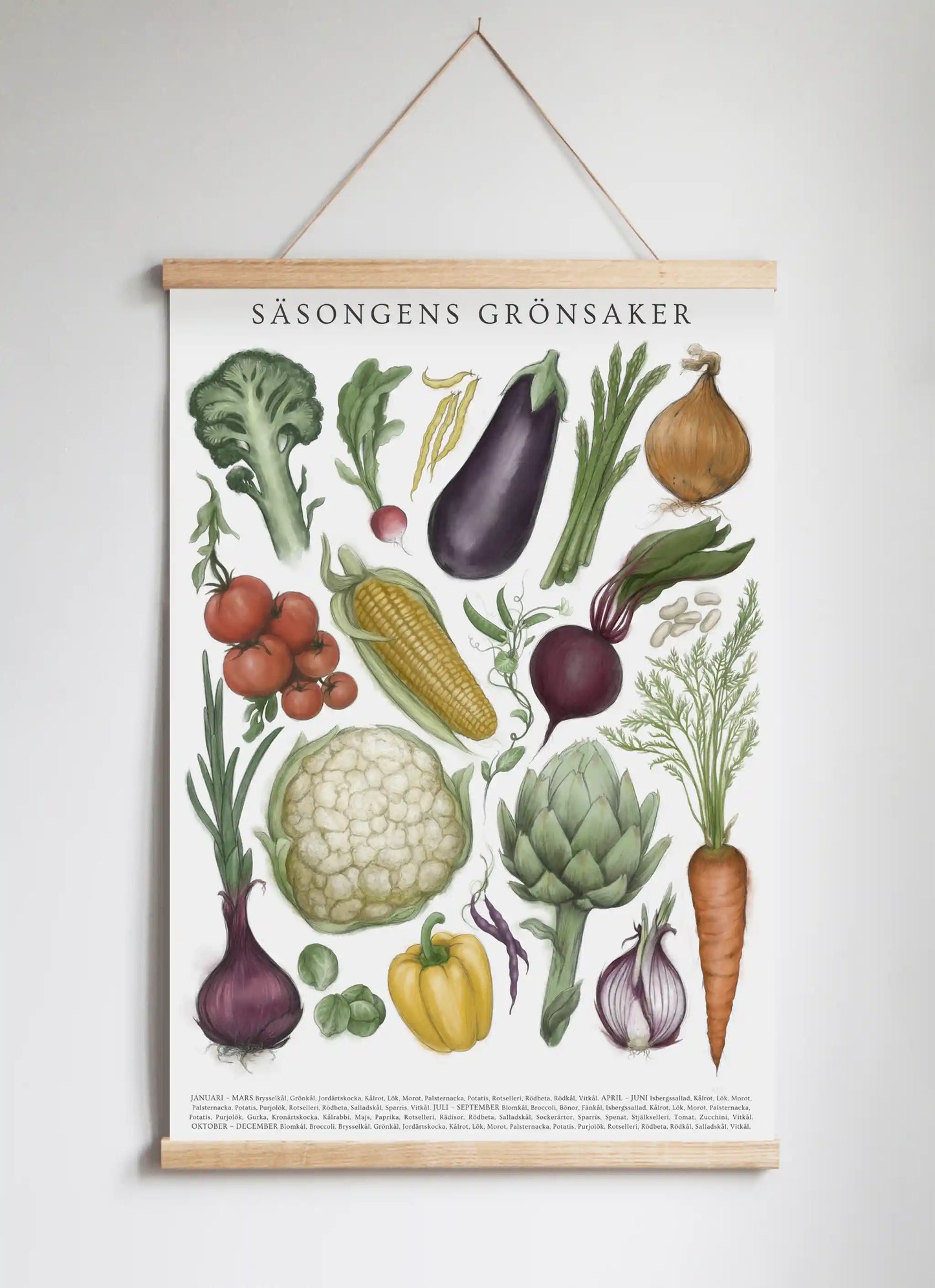 Poster Hanger in Solid Oak