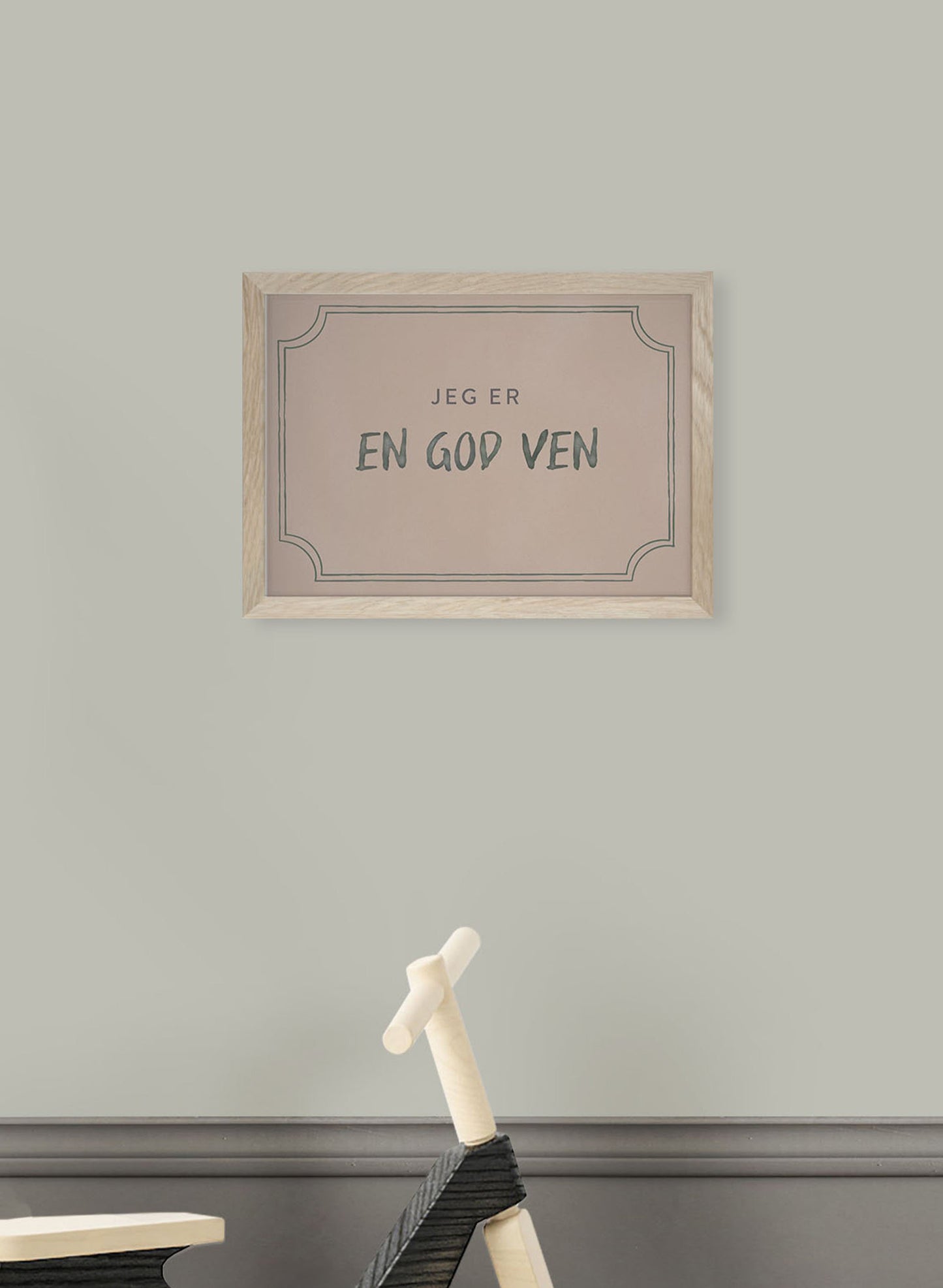Diplom for at være en god ven, Dusty rose - Good Friend Diploma in Danish