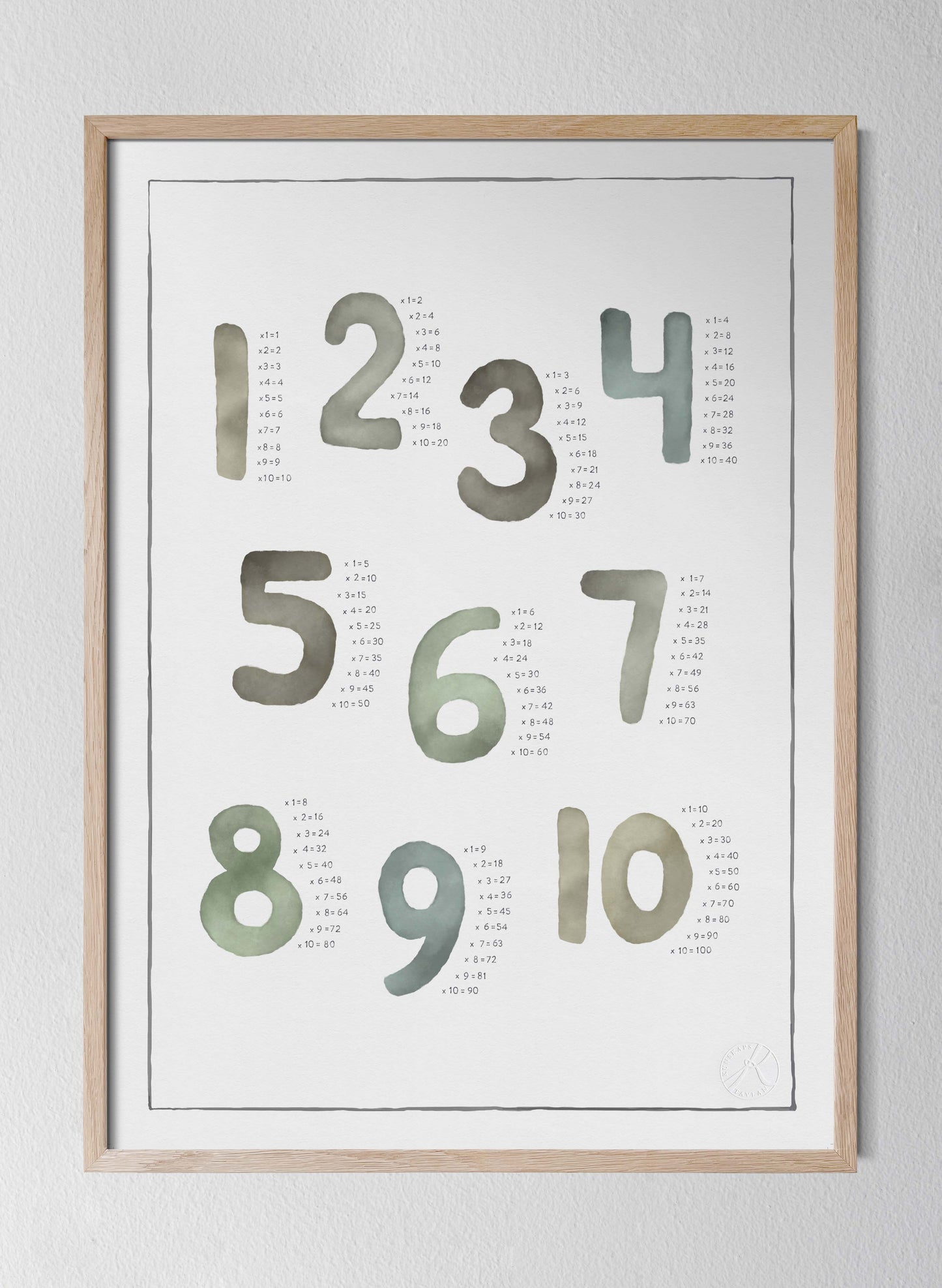 Classic Oak Frame Watercolour