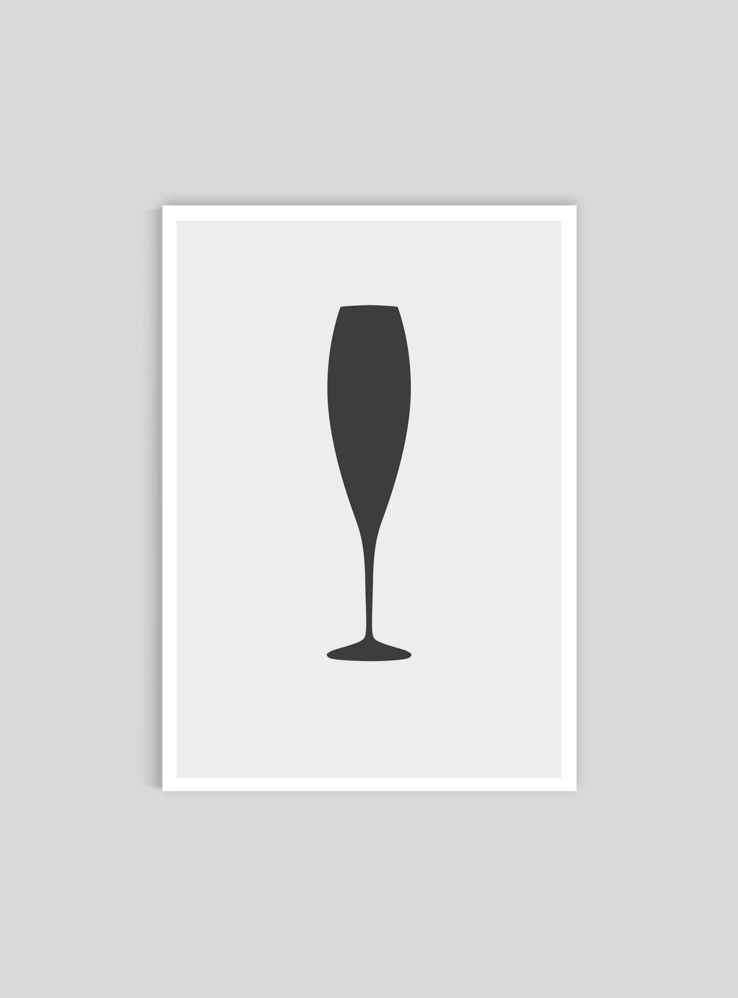 Champagneglas - Mini print A5 - Kunskapstavlan