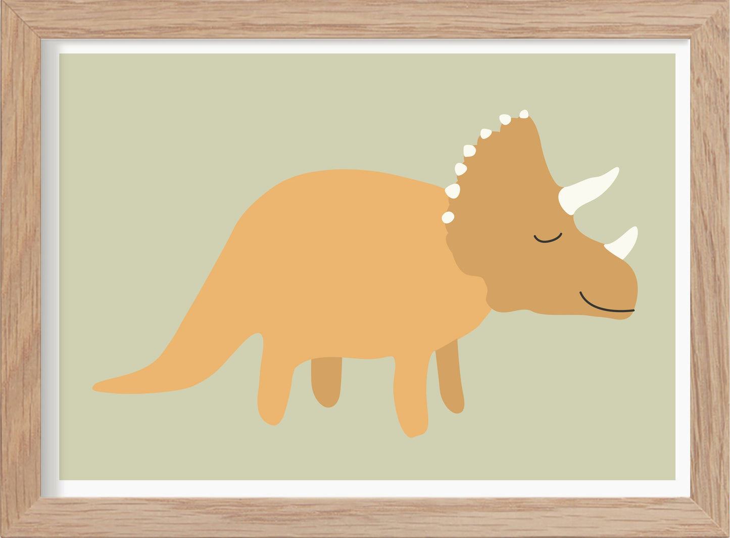 Dinosaurie Triceratops - Mini print A5 - Kunskapstavlan