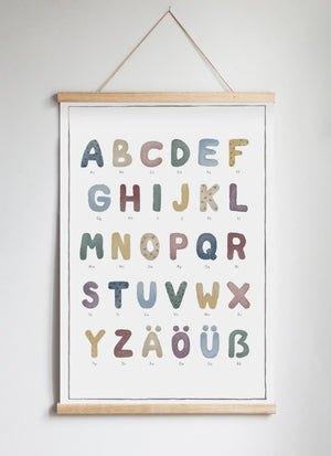Poster Hanger in Solid Oak Patterned