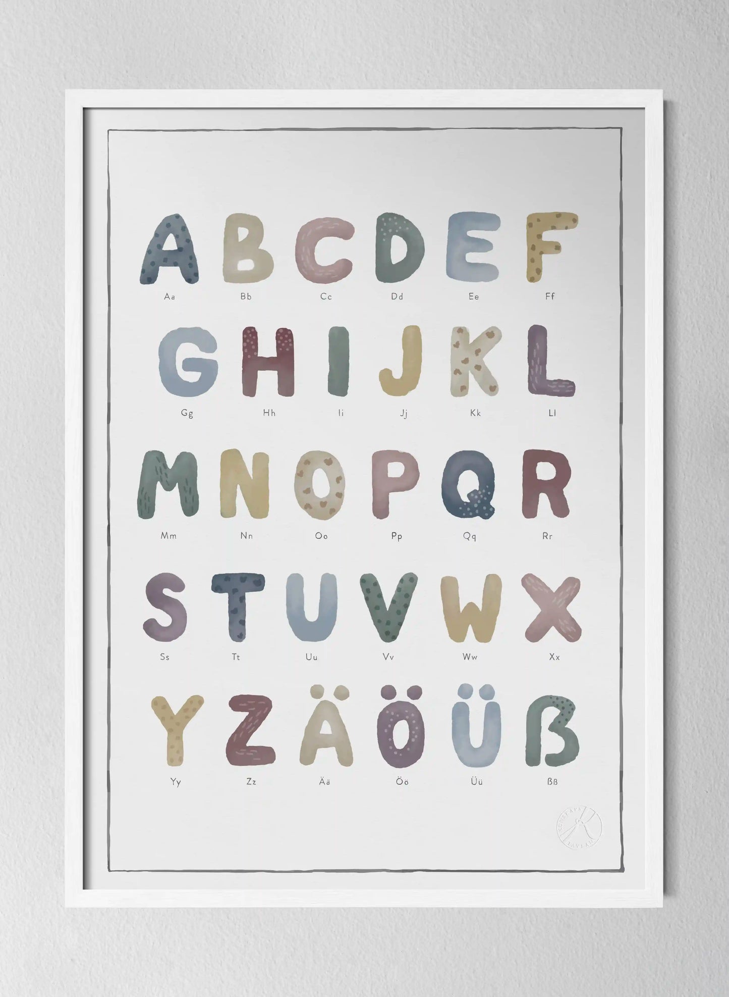 Classic White Pinewood Frame Patterned