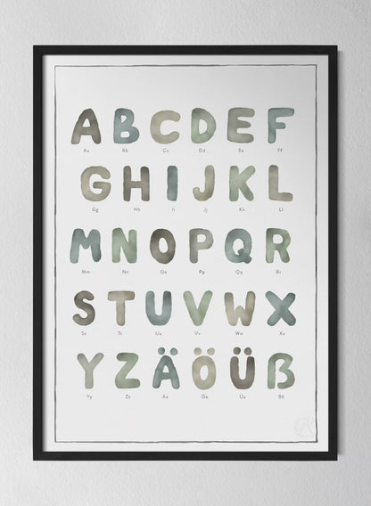 Classic Black Pinewood Frame Watercolour