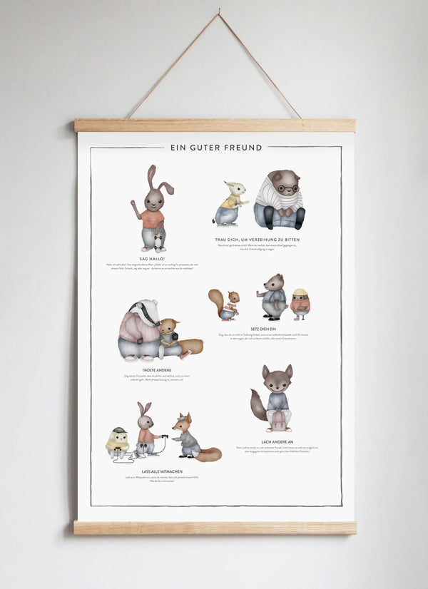 Poster Hanger in Solid Oak