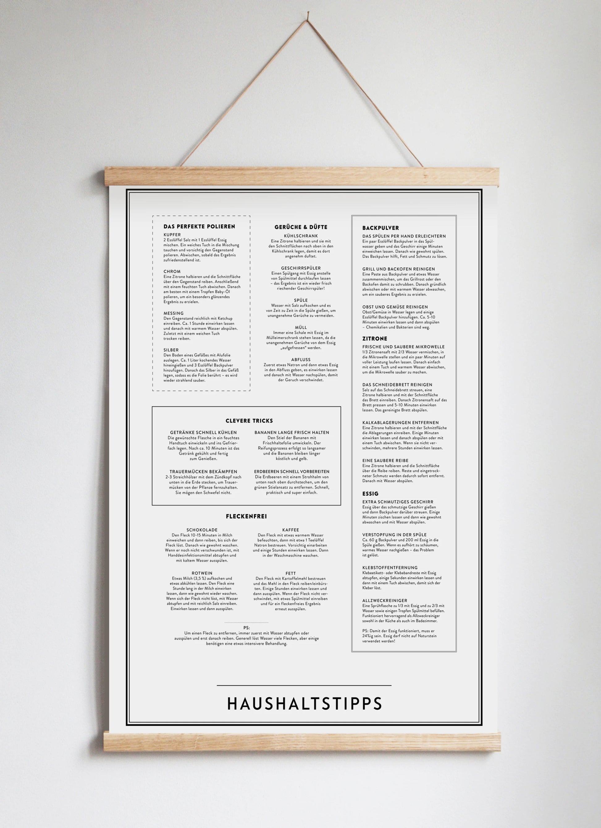 Poster Hanger in Solid Oak