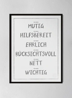 Classic Black Pinewood Frame Dark Grey