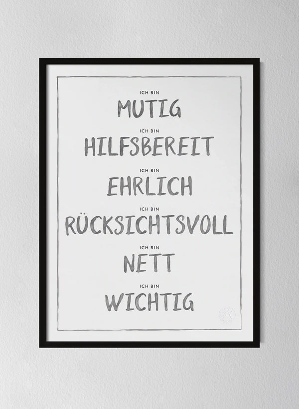 Classic Black Pinewood Frame Dark Grey