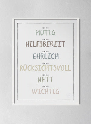 Classic White Pinewood Frame Dusty Pastel
