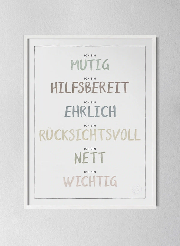 Classic White Pinewood Frame Dusty Pastel