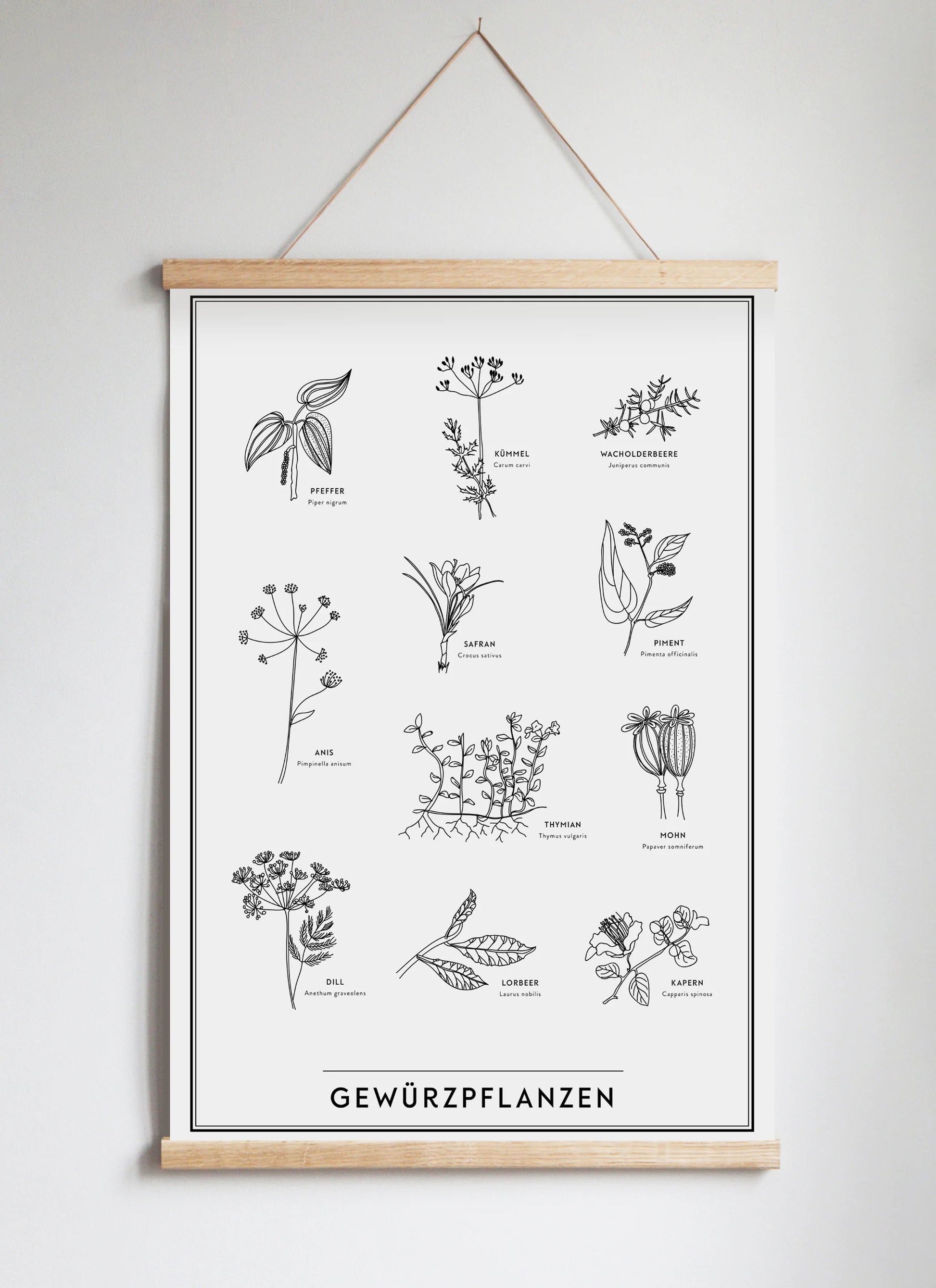 Poster Hanger in Solid Oak