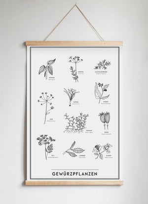 Poster Hanger in Solid Oak