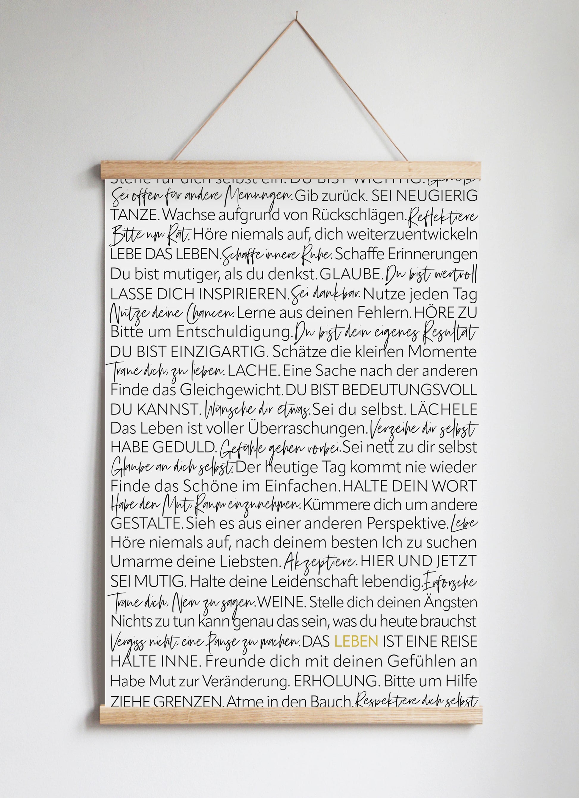 Poster Hanger in Solid Oak