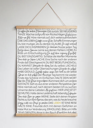 Poster Hanger in Solid Oak
