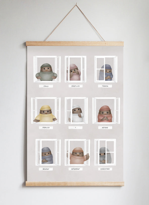 Poster Hanger in Solid Oak