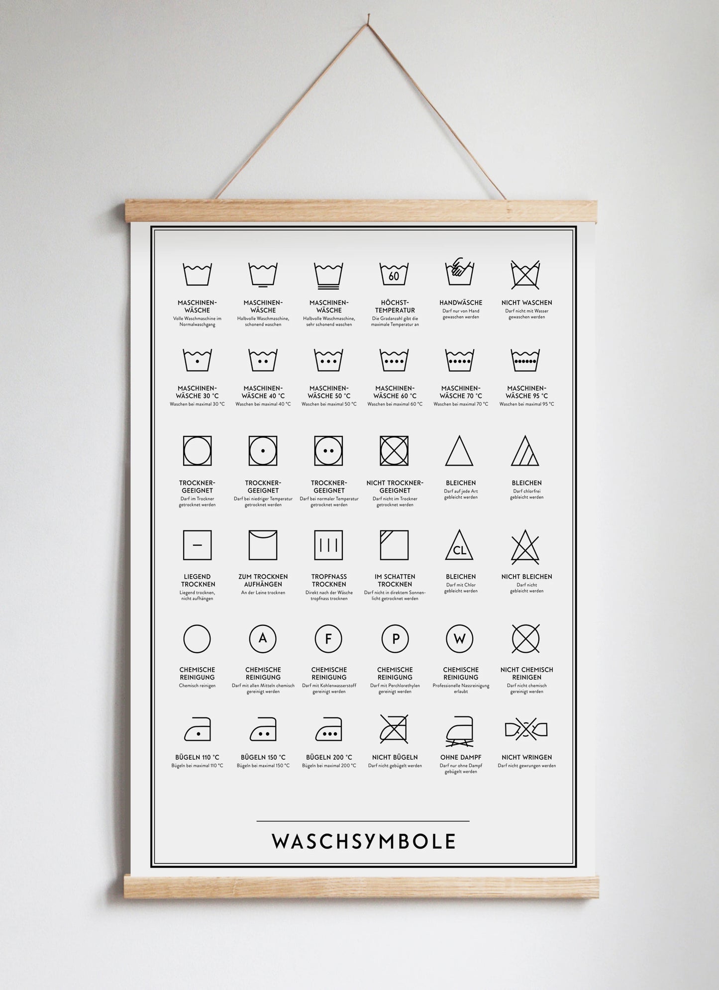 Poster Hanger in Solid Oak