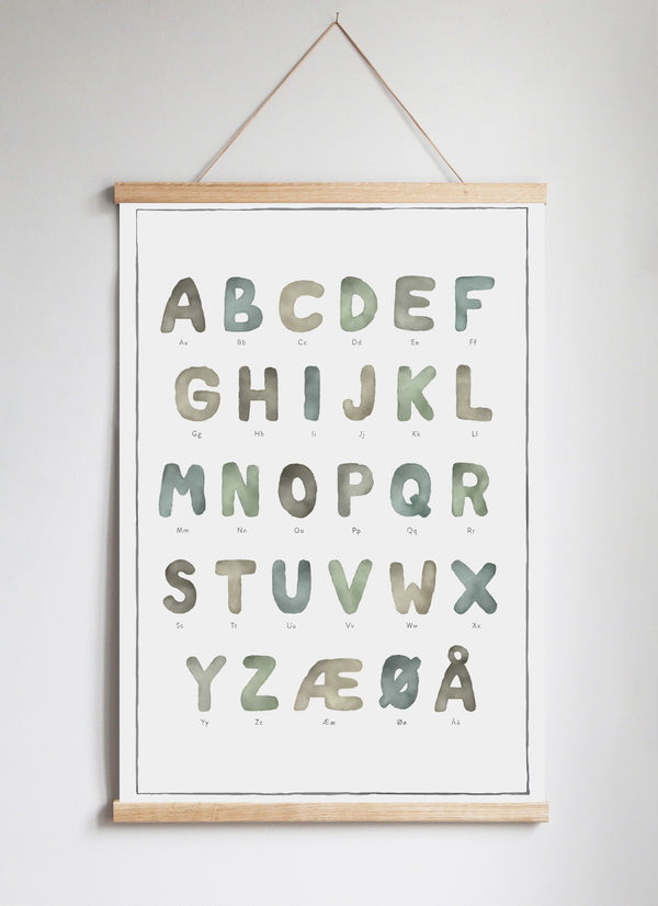 Poster Hanger in Solid Oak Akvarell