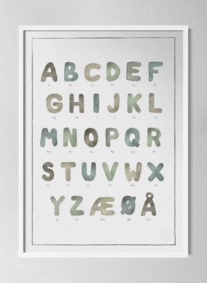 Classic White Pinewood Frame Akvarell