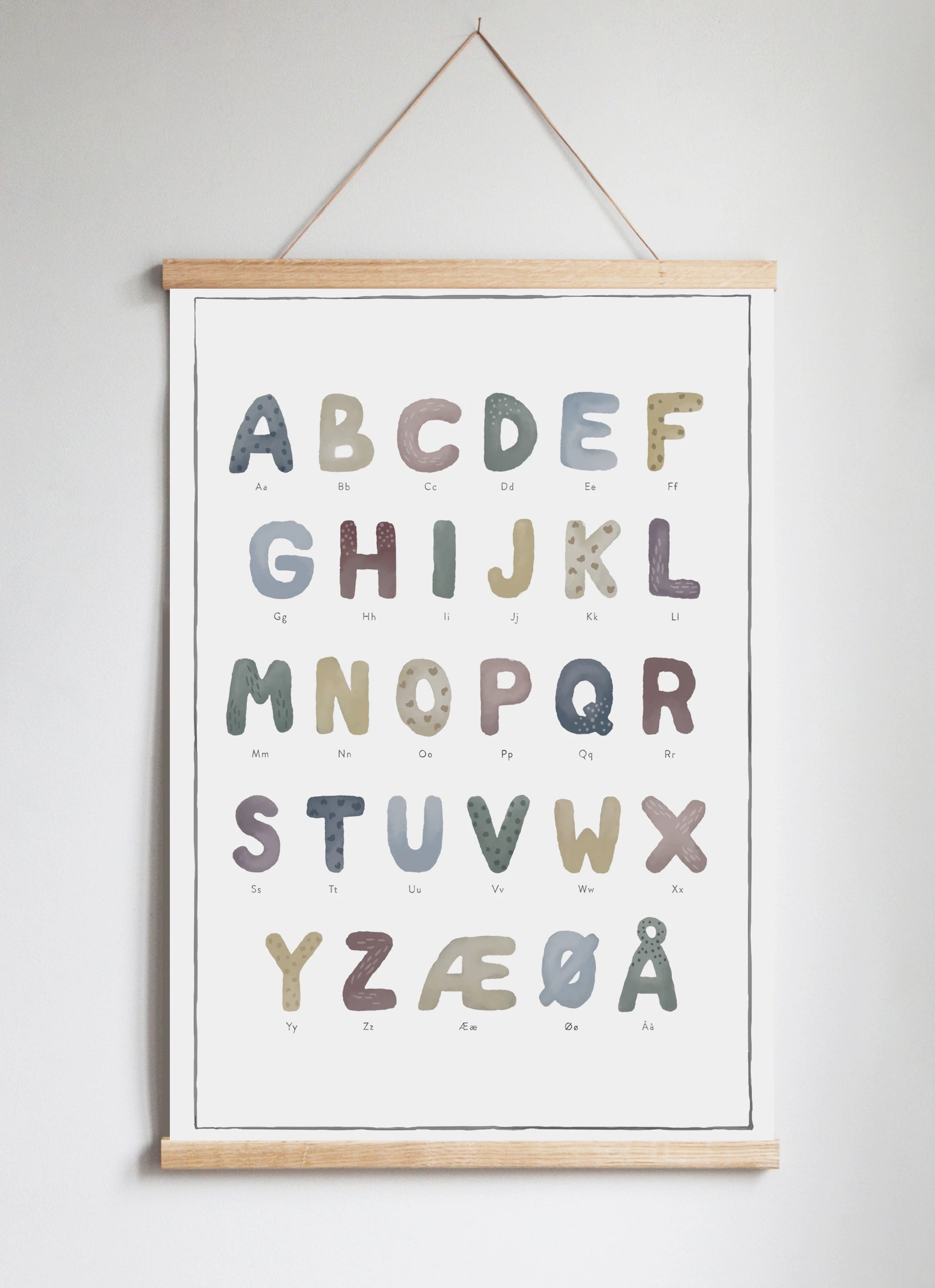Poster Hanger in Solid Oak Mønstret
